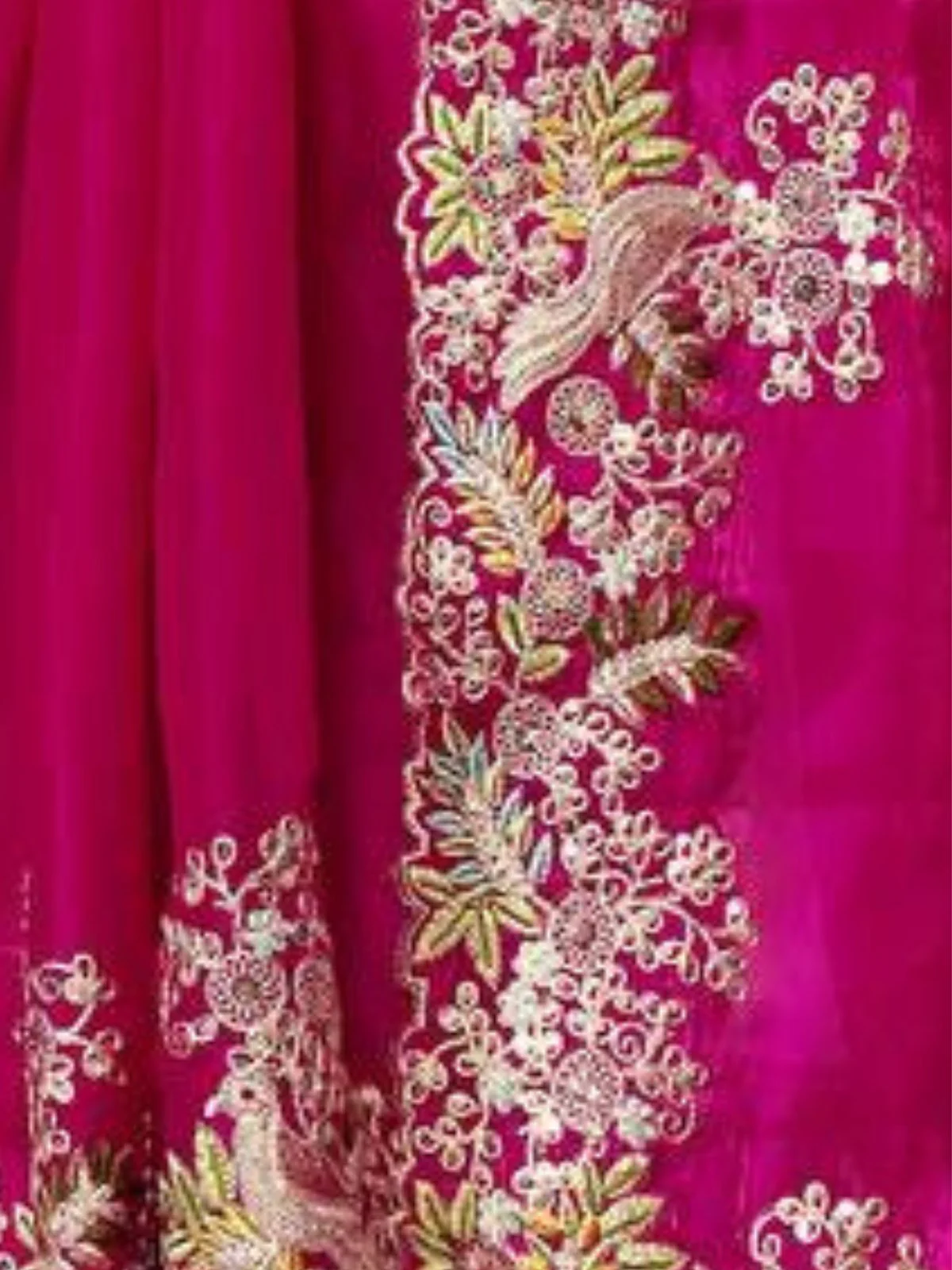 Odette Pink Jimmy Choo Embellished Saree For Women - Image 5