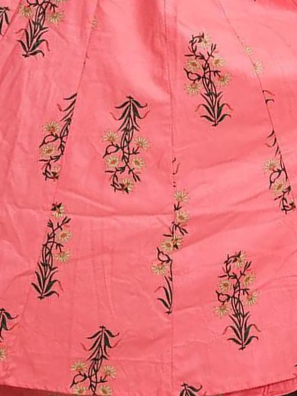 Odette Pink Muslin Printed Stitched Gown for Women - Image 5