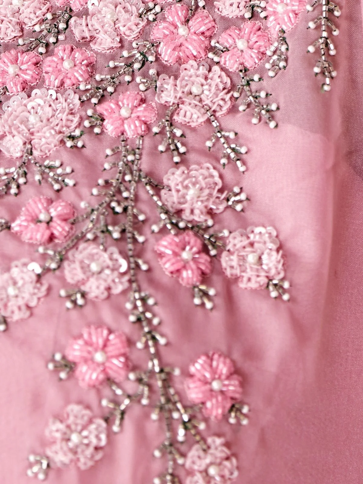Odette Pink Organza Embellished Co-Ord Set For Women - Image 7