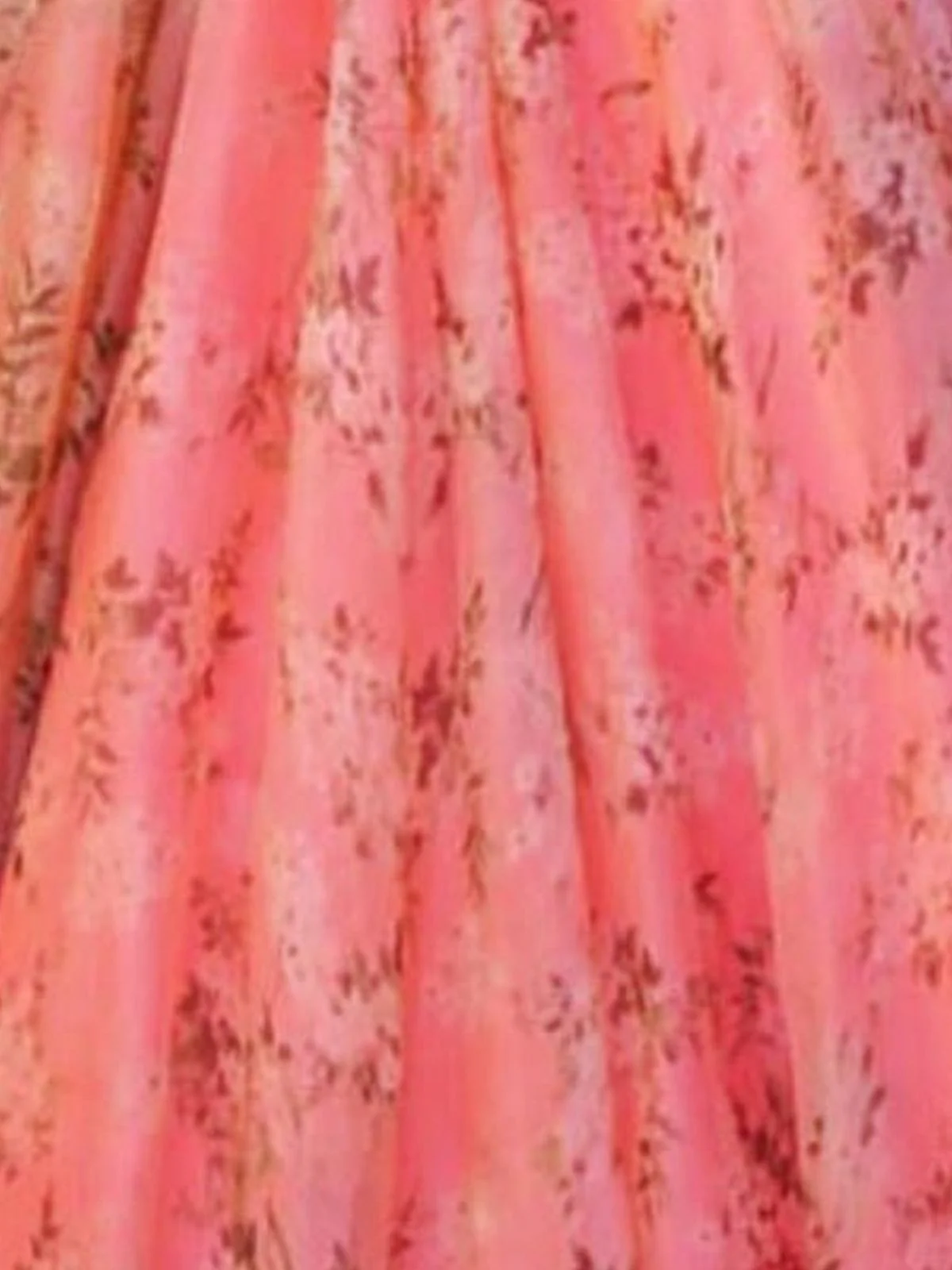 Odette Pink Organza Printed Semi-Stitched lehenga For Women - Image 6