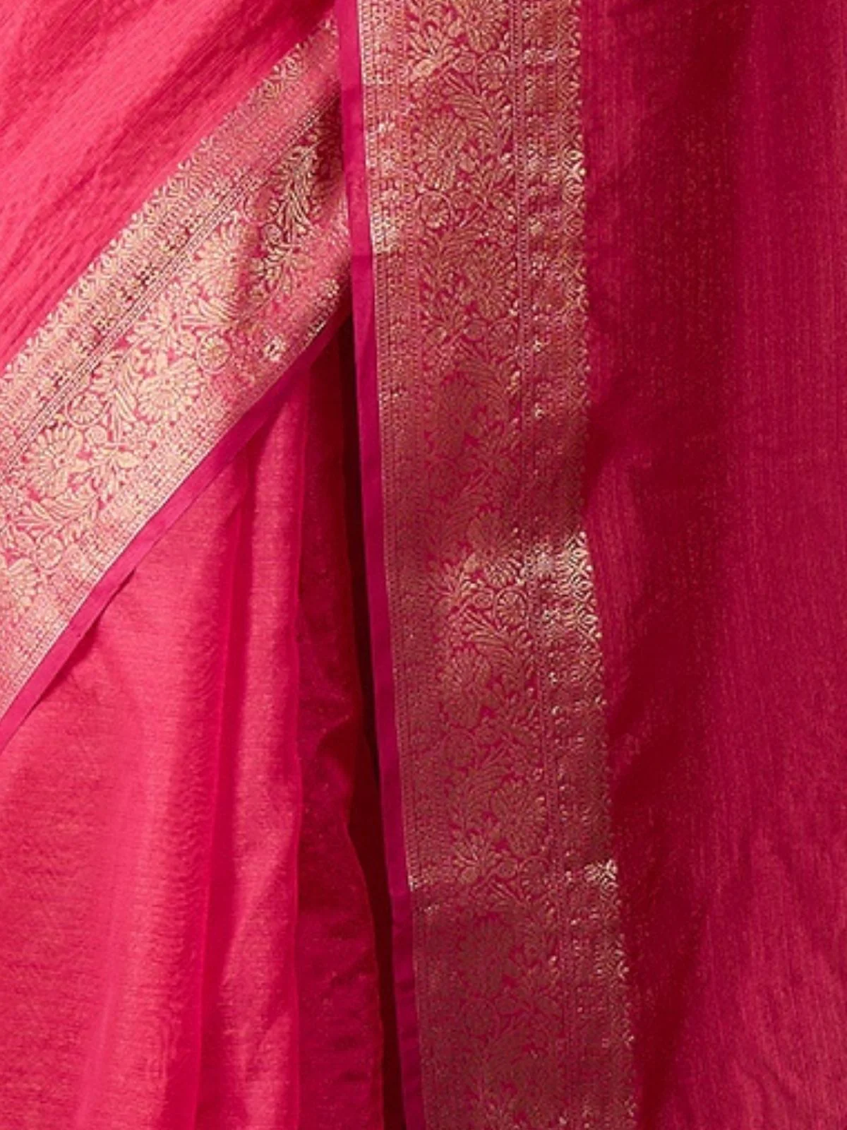 Odette Pink Organza Woven Saree With Unstitched Blouse For Women - Image 6