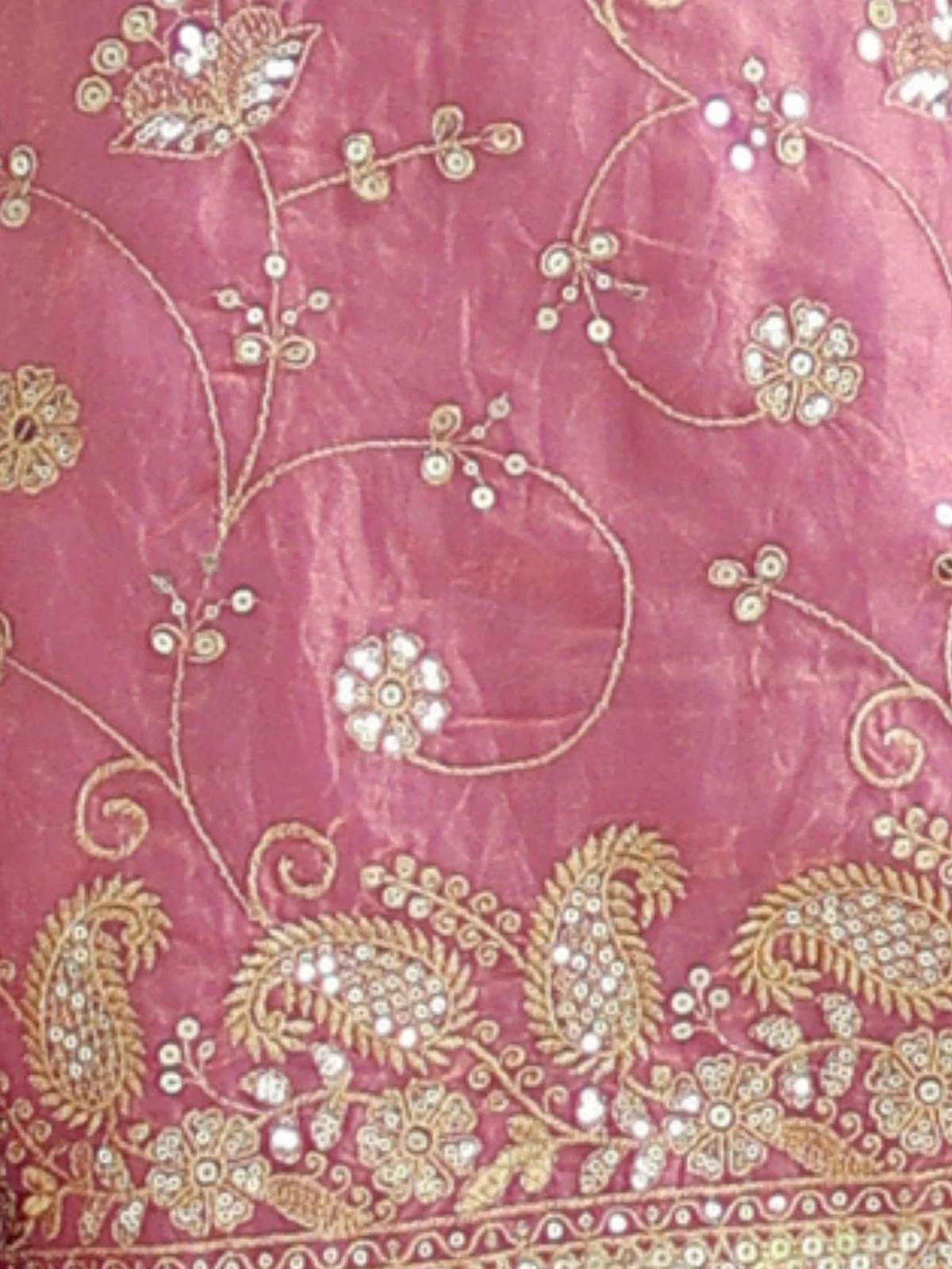 Odette Pink Silk Blend Embellished Kurta Set For Women - Image 6