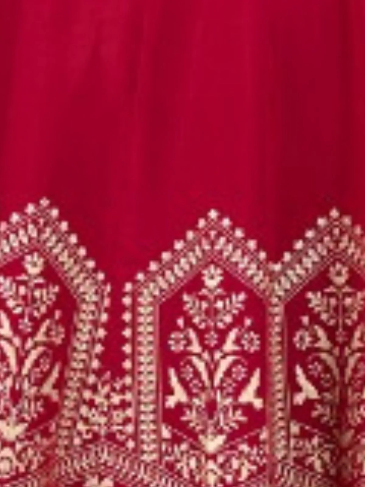 Odette Pink Silk Blend Embroidered Stitched Kurta Set For Women - Image 5