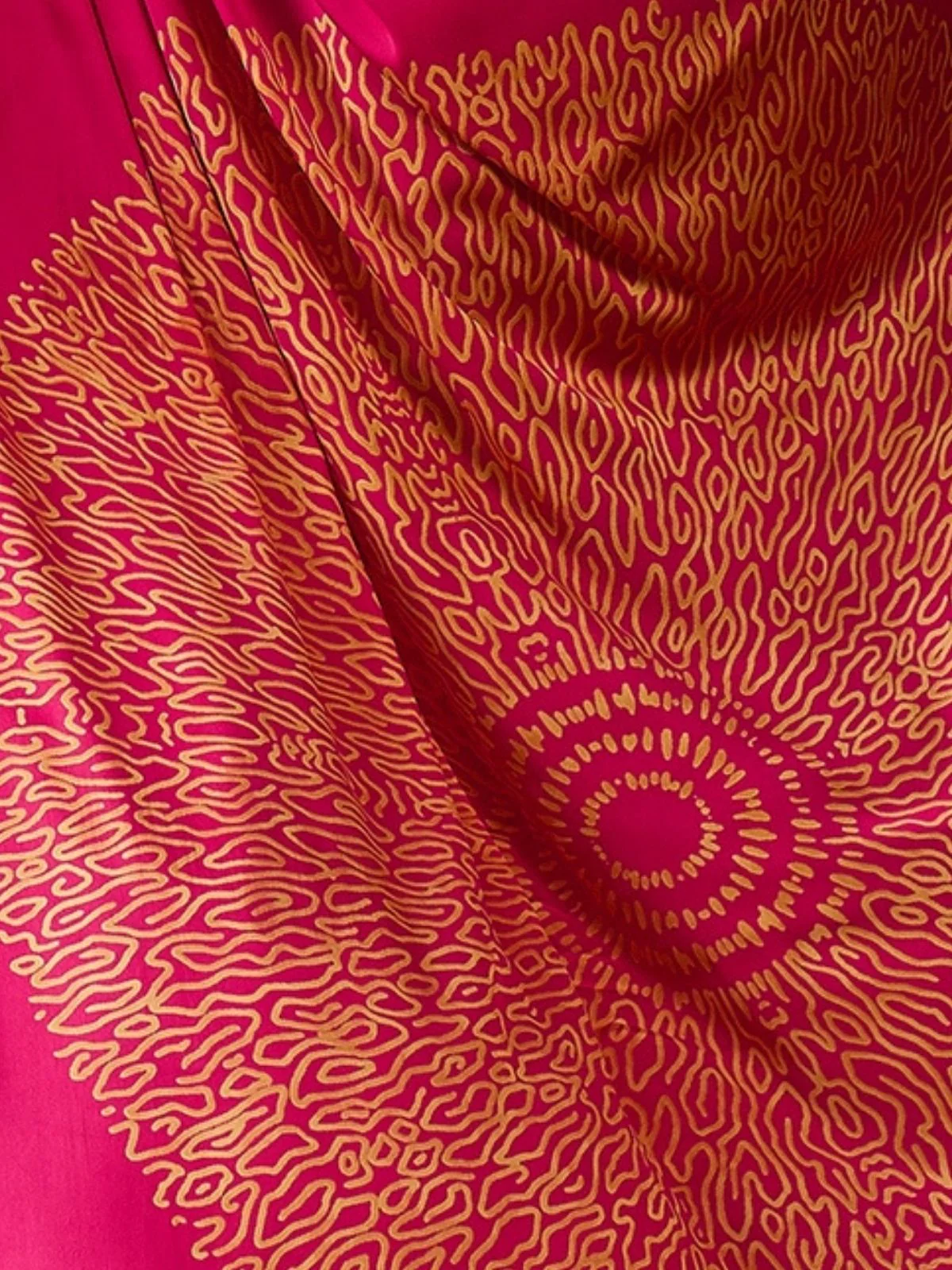 Odette Pink Silk Blend Printed Elegant Saree For Women - Image 5