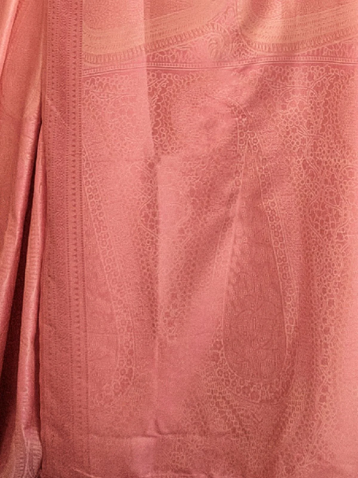 Odette Pink Silk Blend Woven Saree With Unstitched Blouse For Women - Image 3