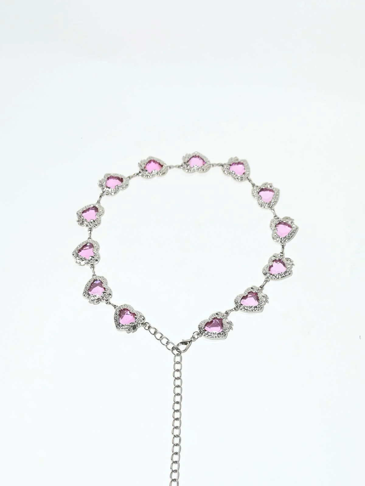 Odette Pink & Silver Alloy Embellished Belt For Women - Image 3