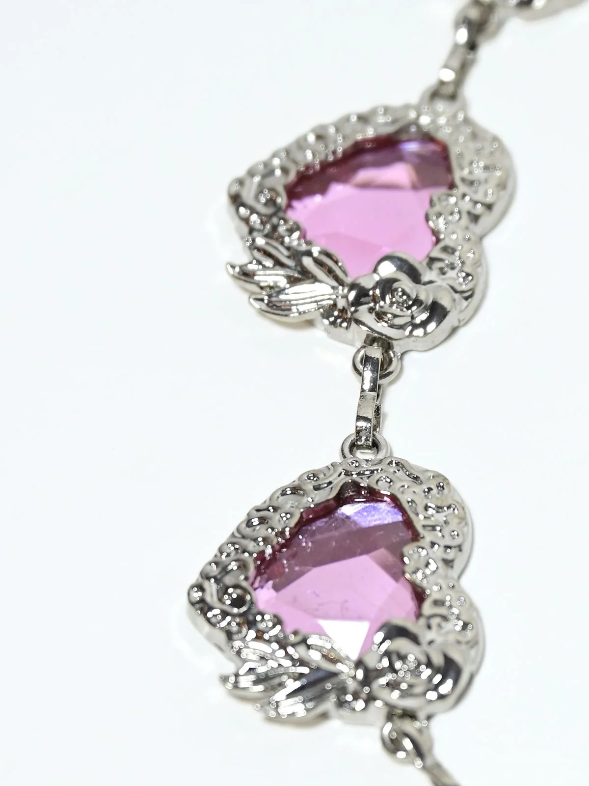 Odette Pink & Silver Alloy Embellished Belt For Women - Image 6