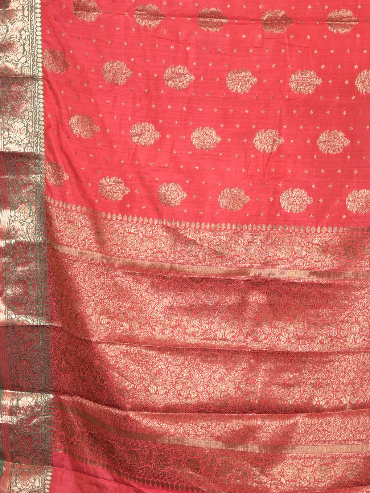 Odette Pink Tissue Silk Woven Saree with Unstitched Blouse for Women - Image 5