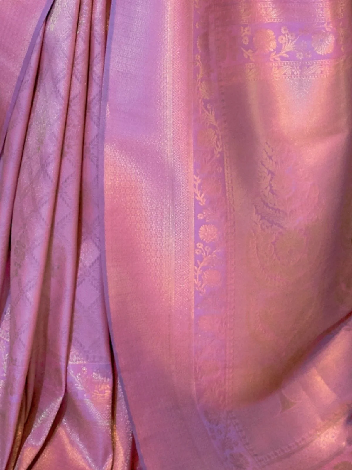 Odette Pink Woven Design Silk Blend Saree With Unstitched Blouse For Women - Image 4