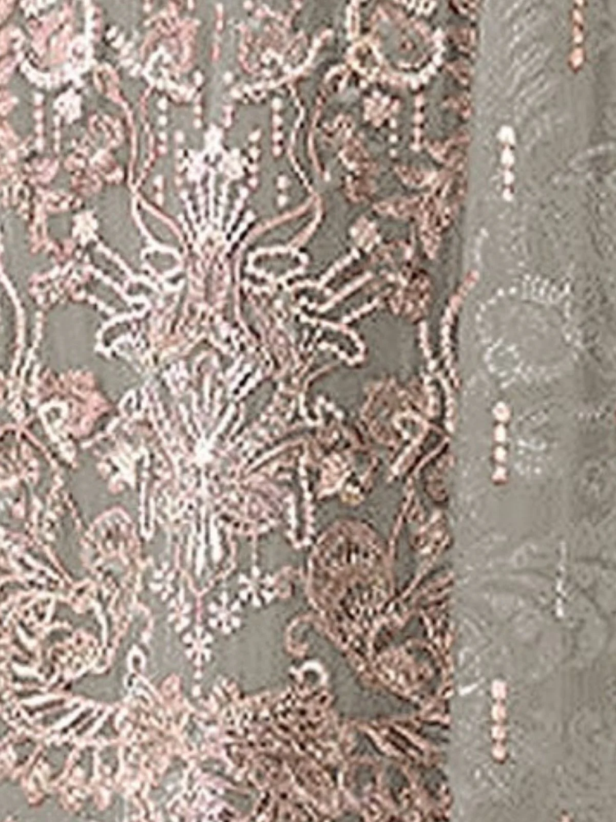 Odette Pista Georgette Embellished Semi Stitched Kurta Set For Women - Image 3