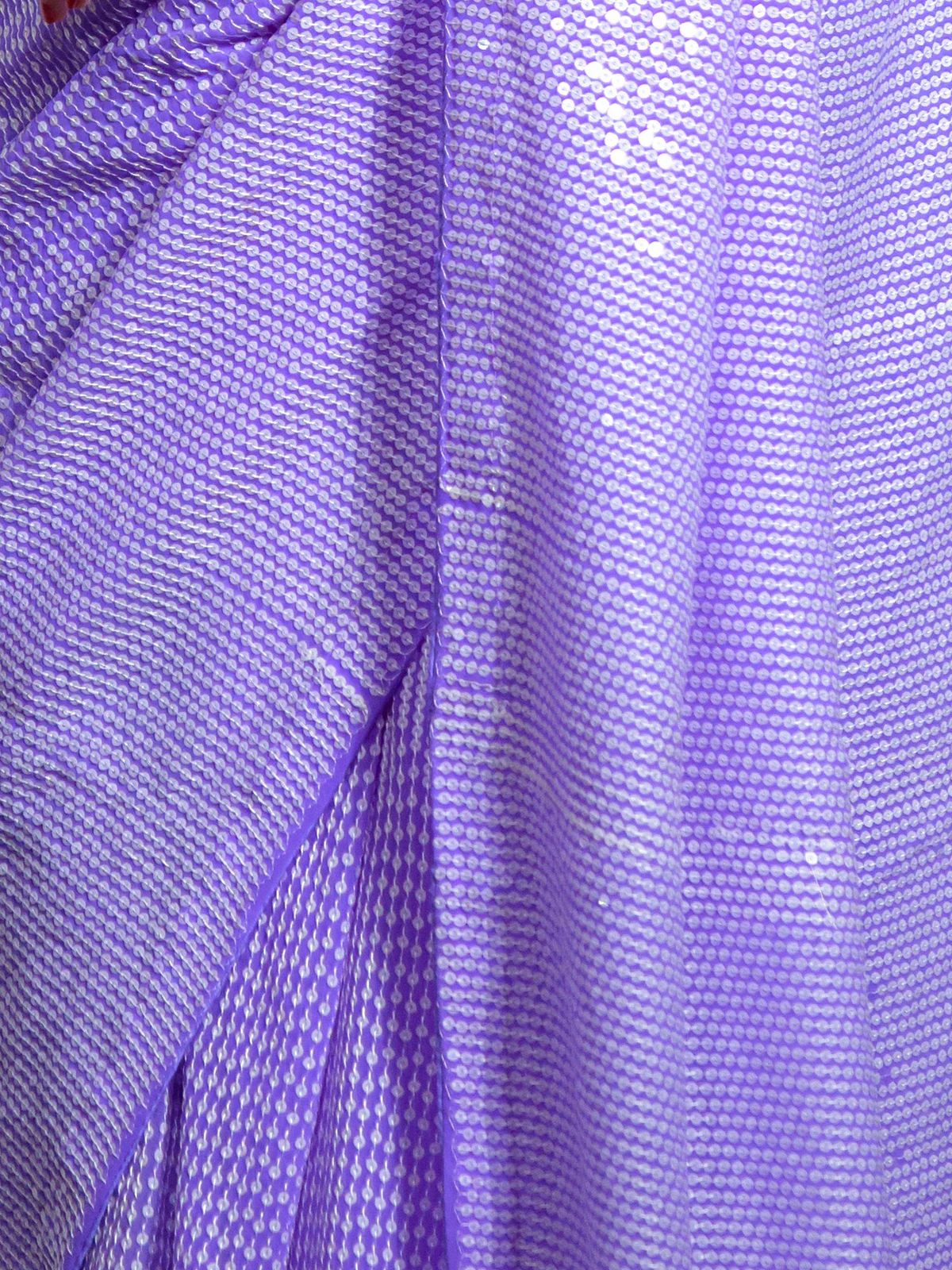 Odette Purple Embellished Georgette Saree With Unstitched Blouse For Women - Image 5