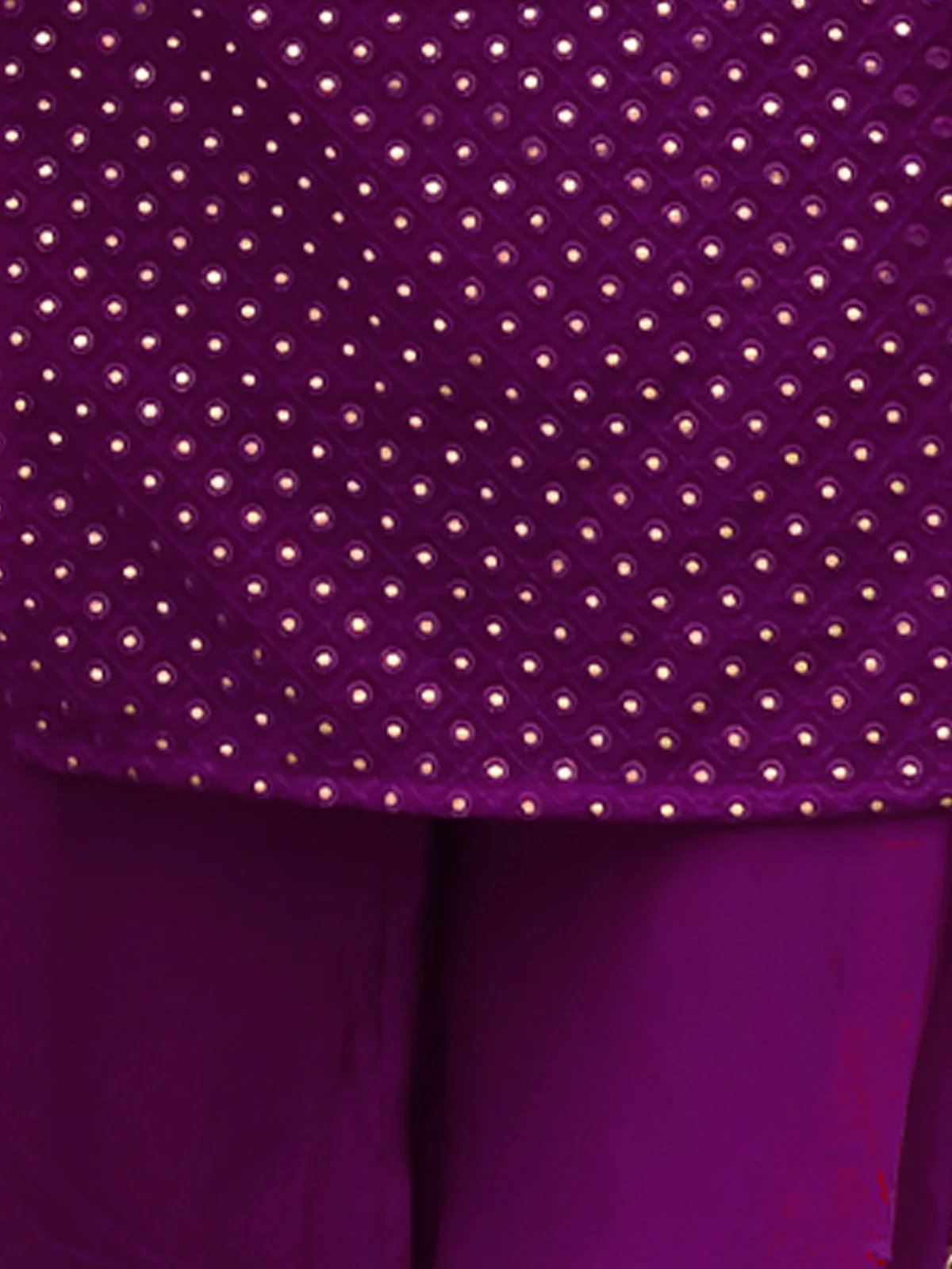 Odette Purple Georgette Stitched Kurta Set For Women - Image 3