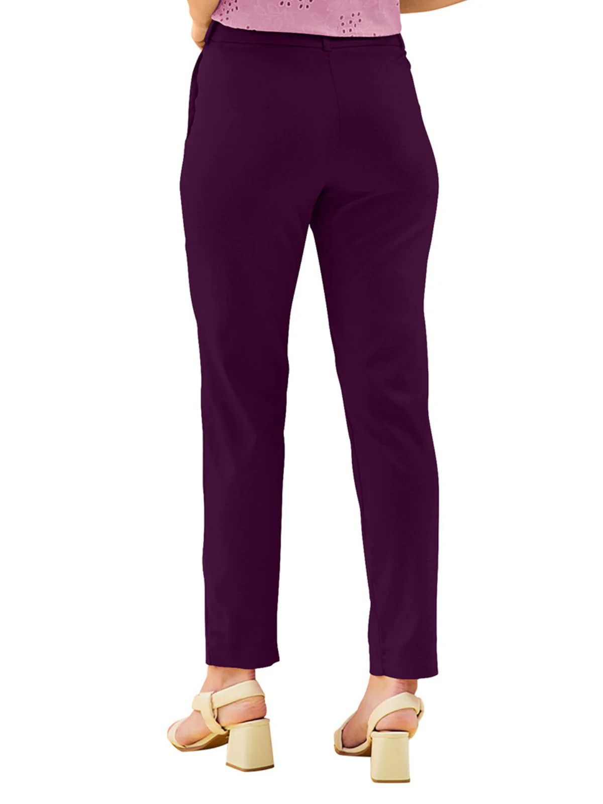 Odette Purple Polyester Trouser For Women - Image 5