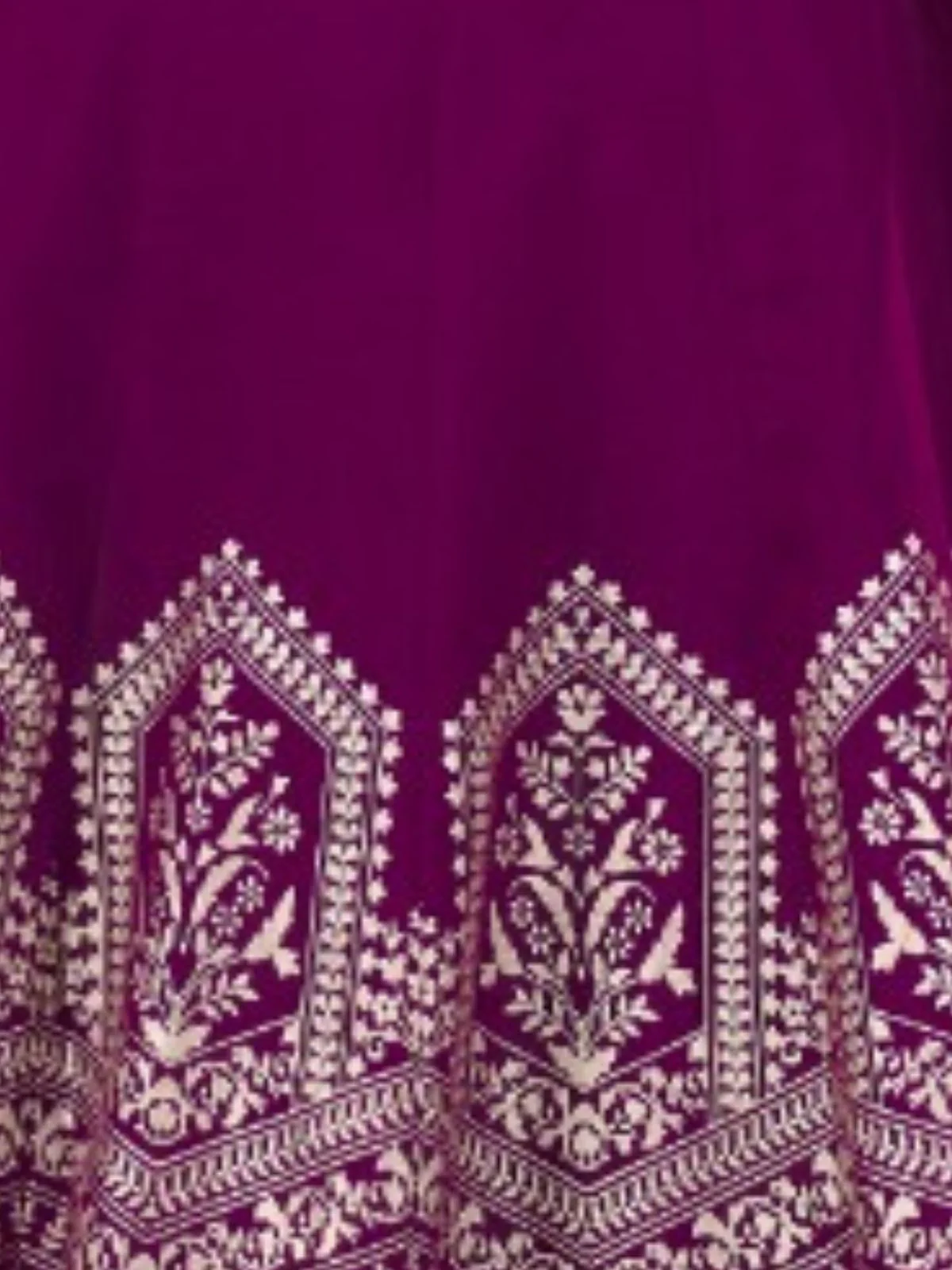 Odette Purple Silk Blend Embroidered Stitched Kurta Set For Women - Image 5