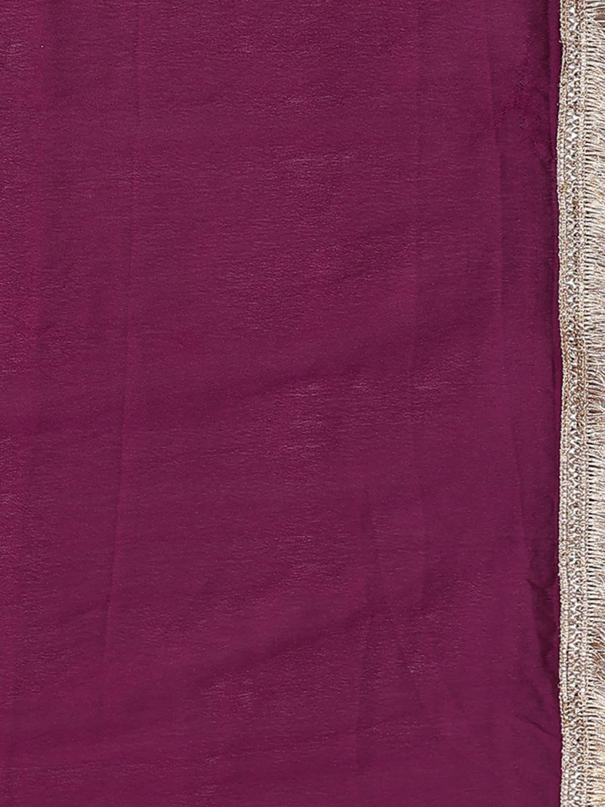 Odette Purple Silk Blend Embroidered Stitched Kurta set for Women - Image 7