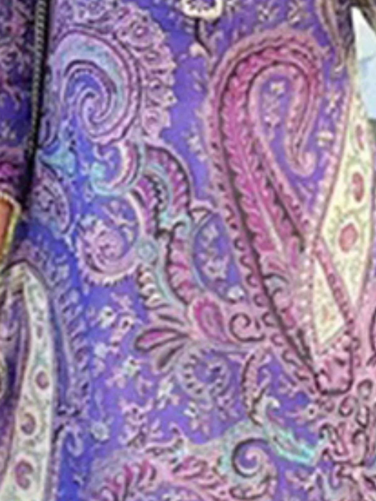 Odette Purple Viscose Printed Stiched Kurta Set For Women - Image 5