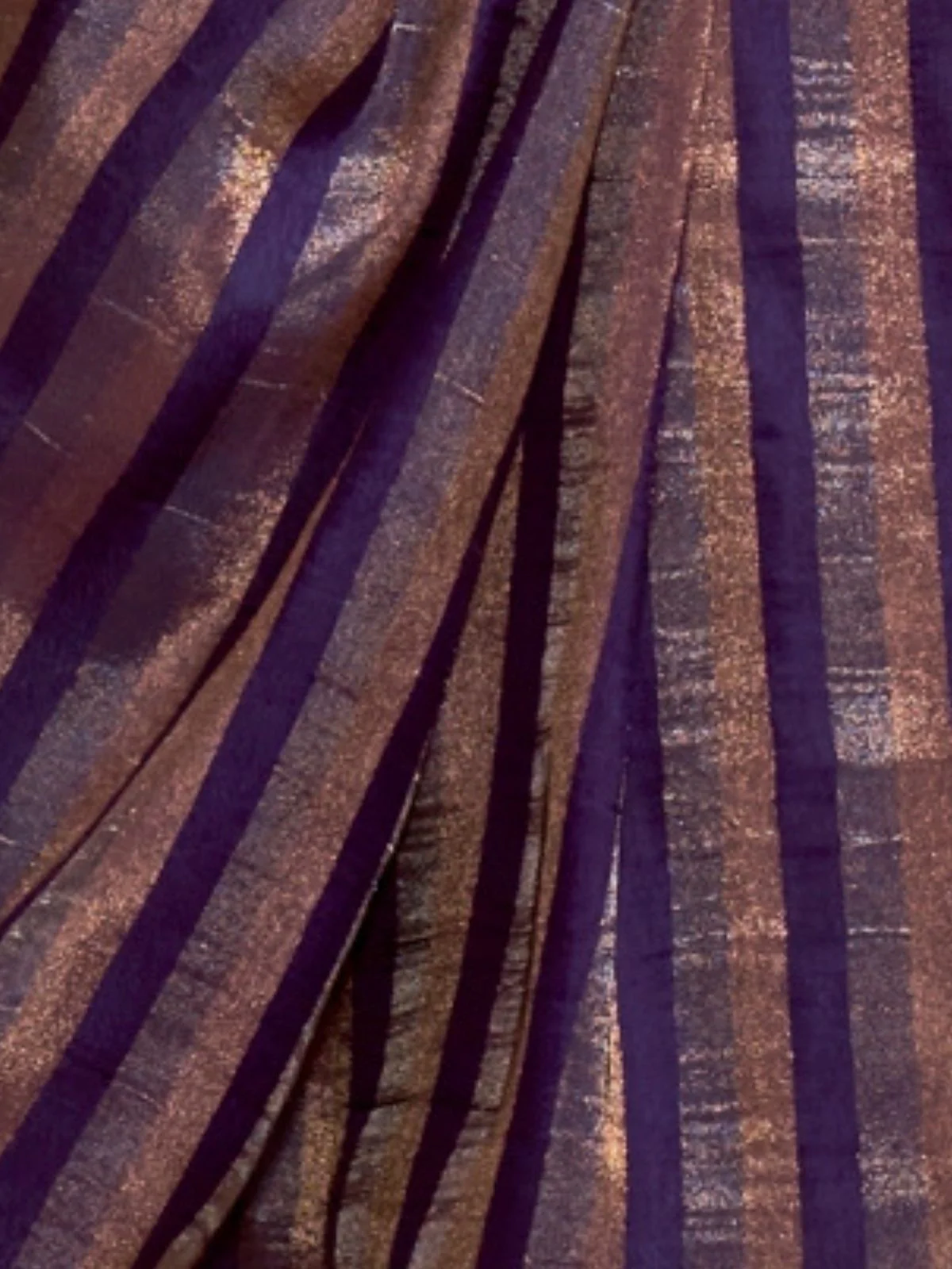 Odette Purple Viscose Woven Saree With Unstitched Blouse For Women - Image 3