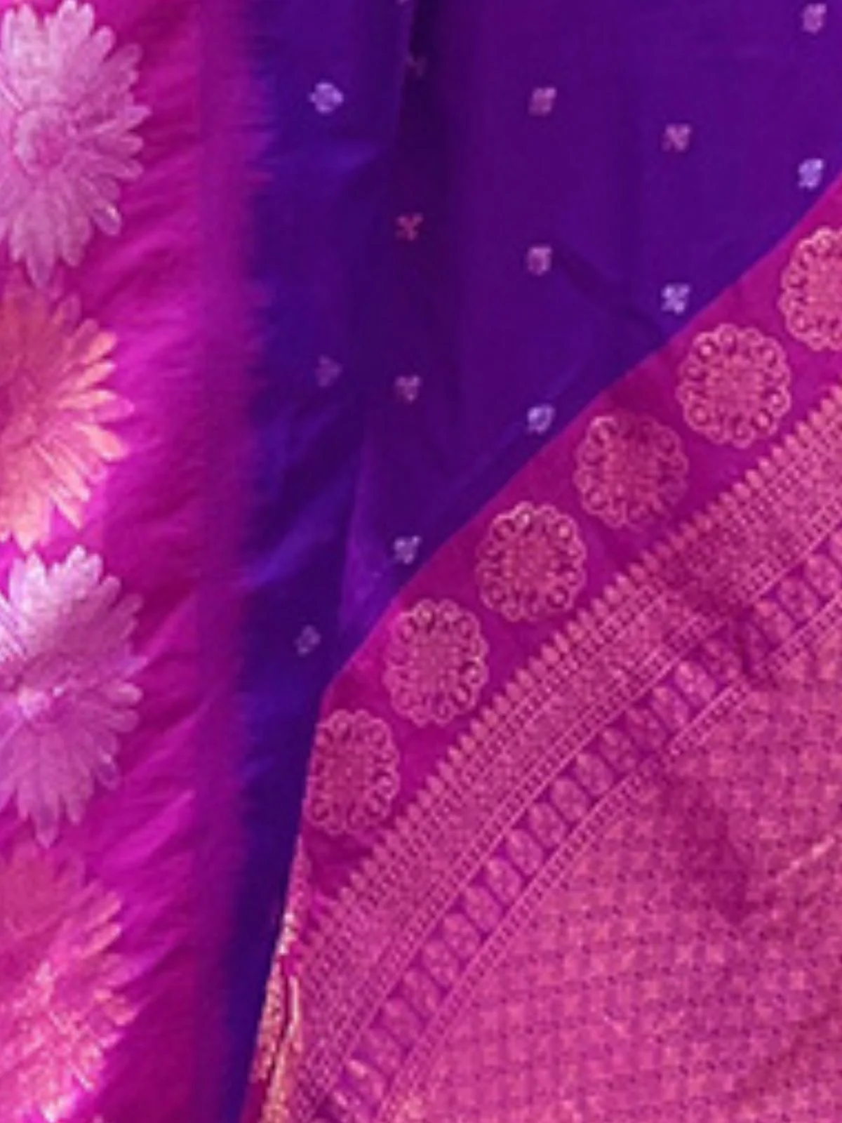 Odette Purple Woven Design Soft Silk Saree With Unstitched Blouse For Women - Image 4