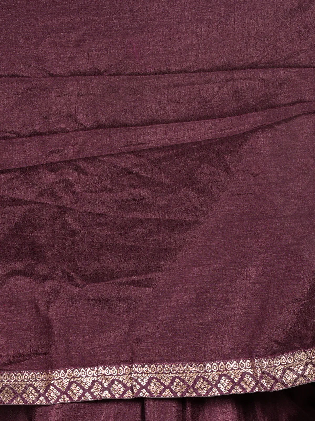 Odette Purple Woven Silk Blend Saree With Unstitched Blouse For Women - Image 5