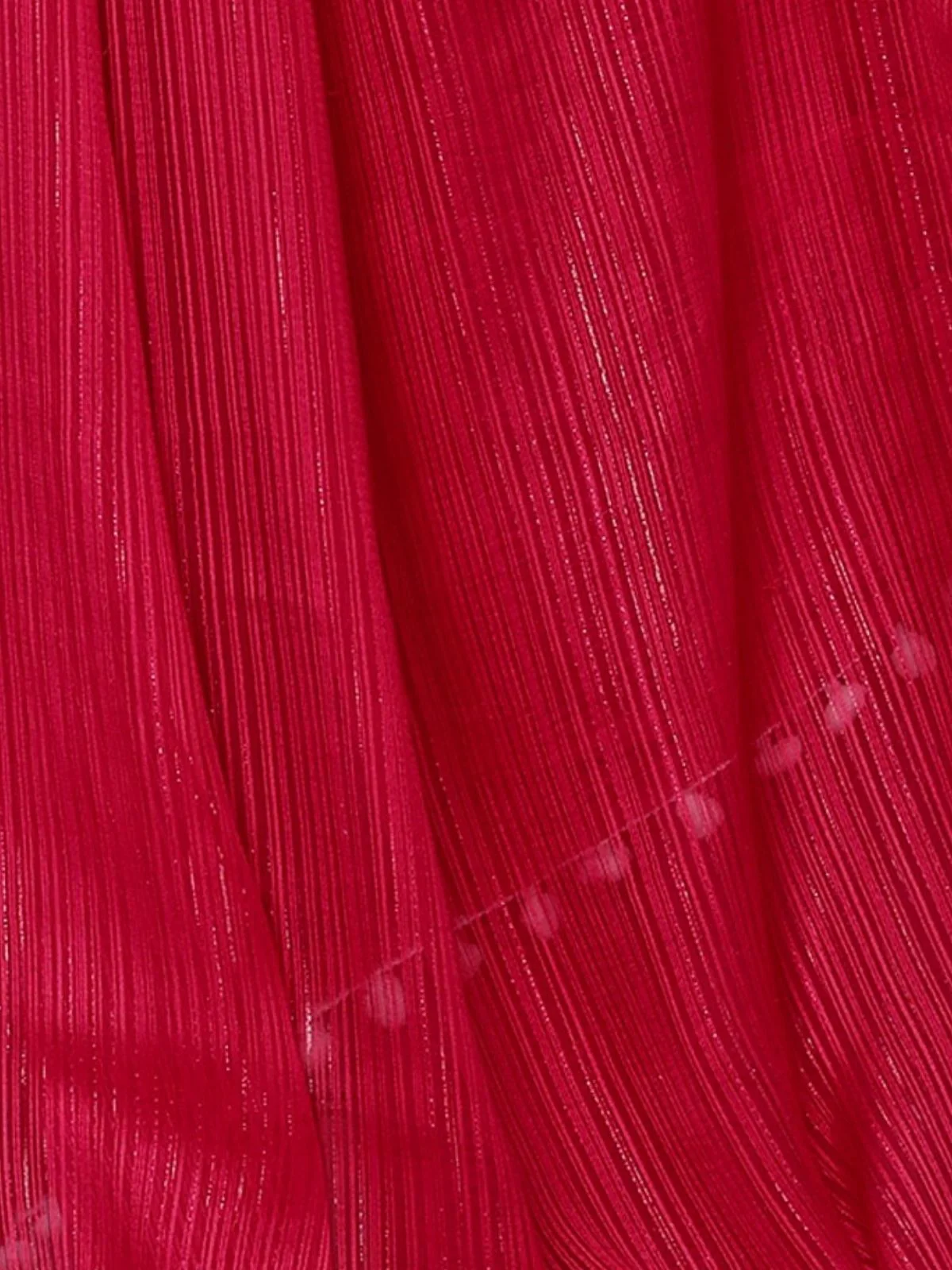 Odette Red  Banglori Lace Work Saree With Unstitched Blouse For Women - Image 5