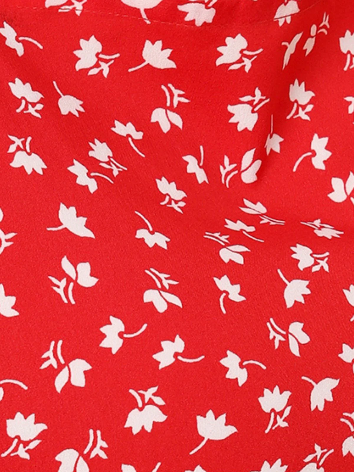 Odette Red Heavy Crepe Printed Stitched Dress For Women - Image 7