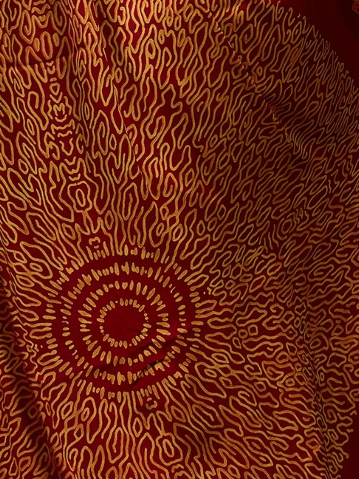 Odette Red Silk Blend Printed Elegant Saree For Women - Image 5