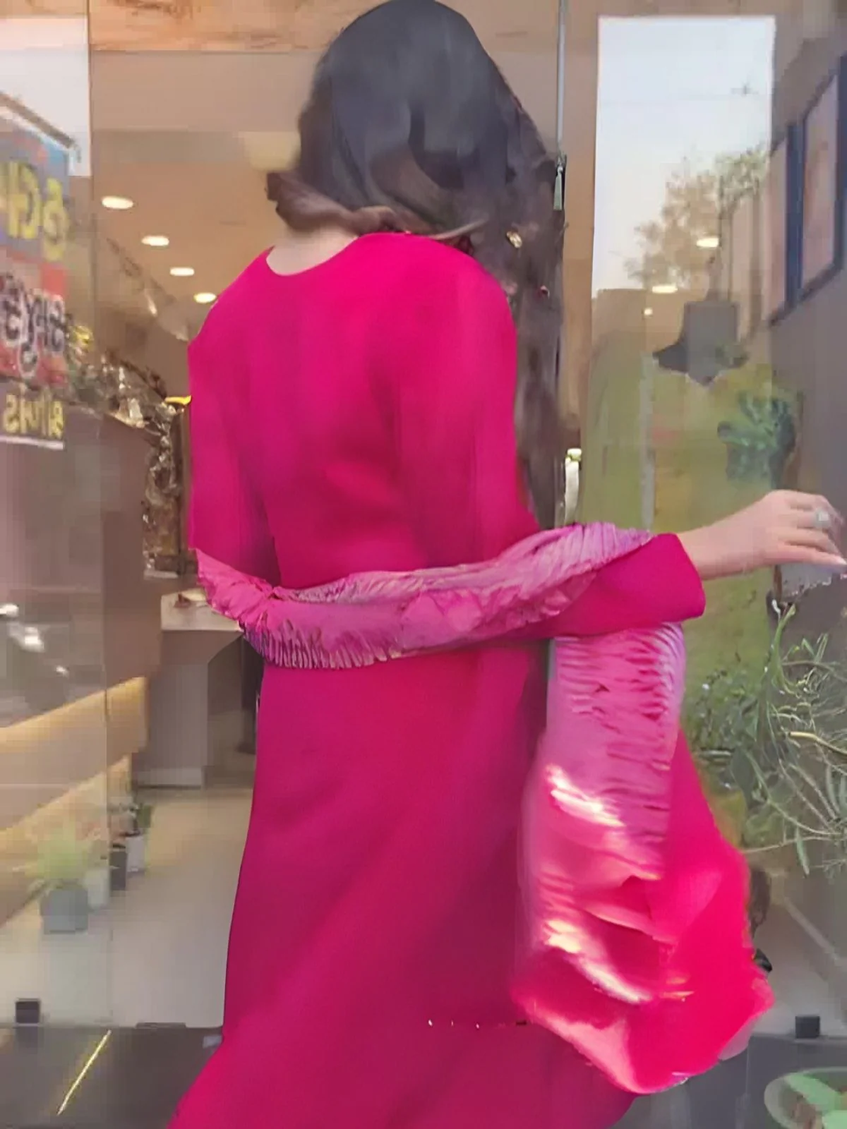 Odette Red Viscose Embroidered Stitched Kurta Set for Women - Image 6