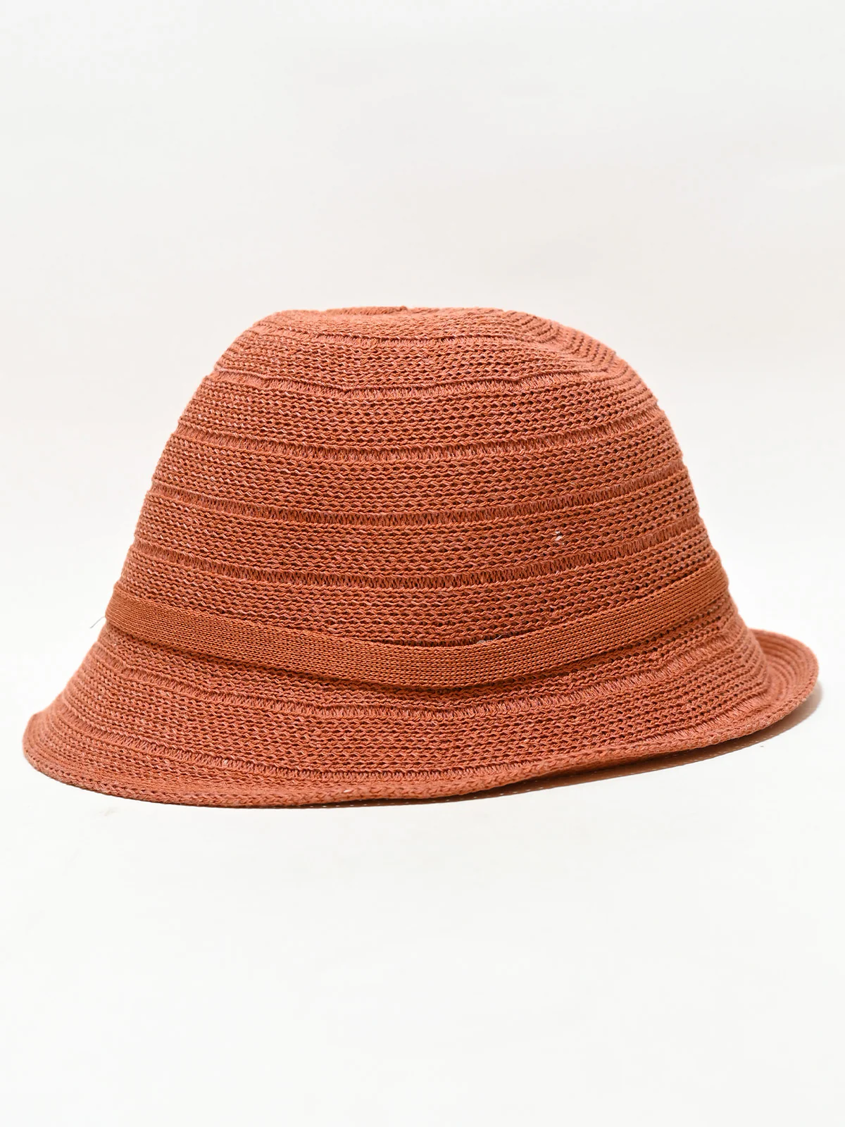 Odette Rust Orange Synthetic Bow Design Hat Women - Image 5