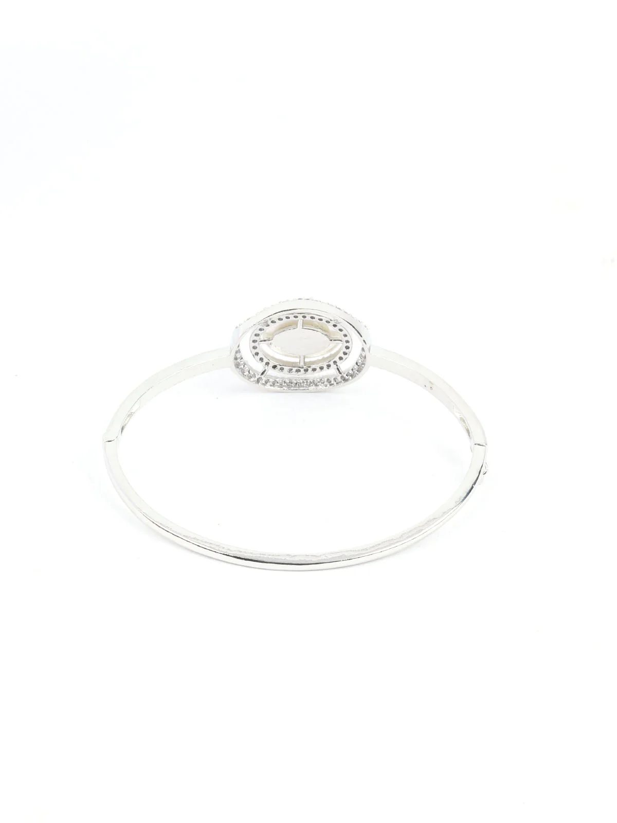 Odette Silver Alloy Embellished Bracelet For Women - Image 5