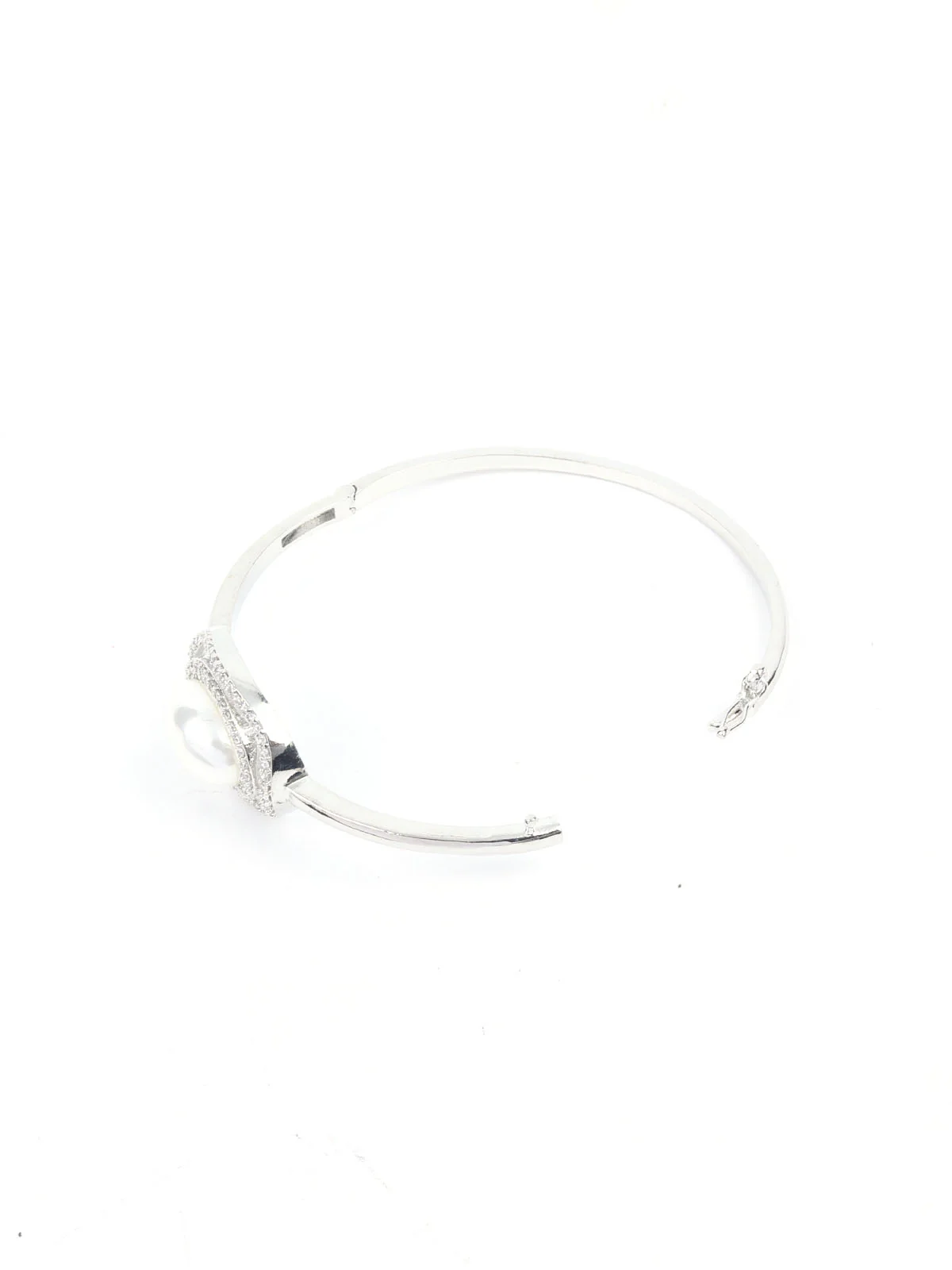 Odette Silver Alloy Embellished Bracelet For Women - Image 6