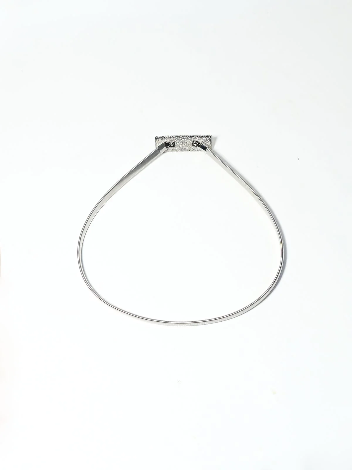 Odette Silver Alloy Solid Belt For Women - Image 5