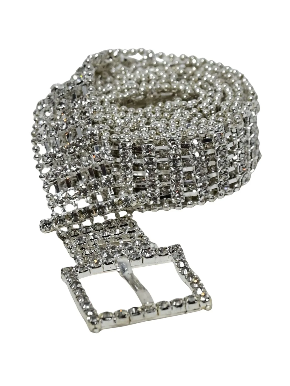Odette Silver Alloy Stone Work Belt For Women - Image 4