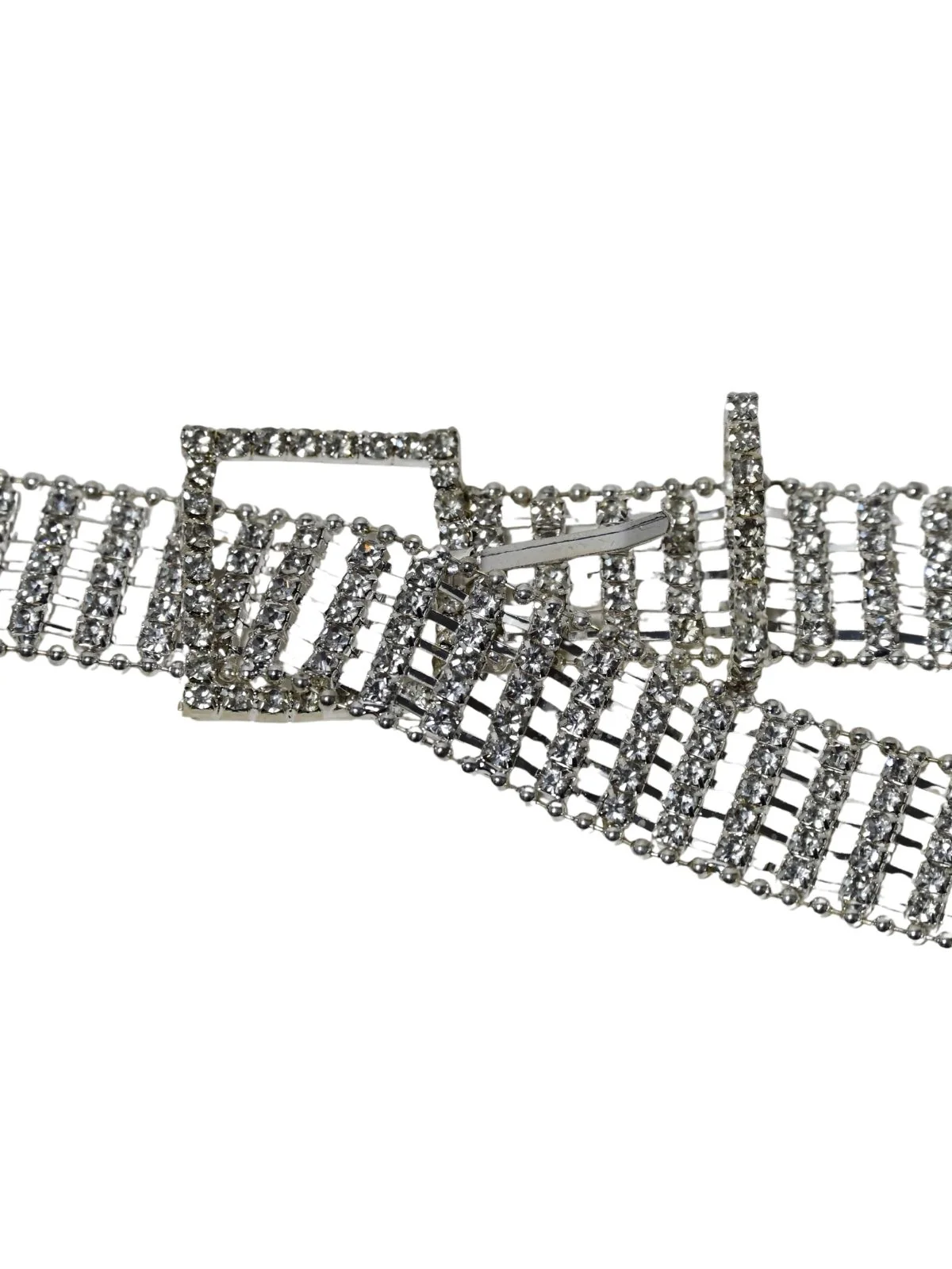 Odette Silver Alloy Stone Work Belt For Women - Image 5
