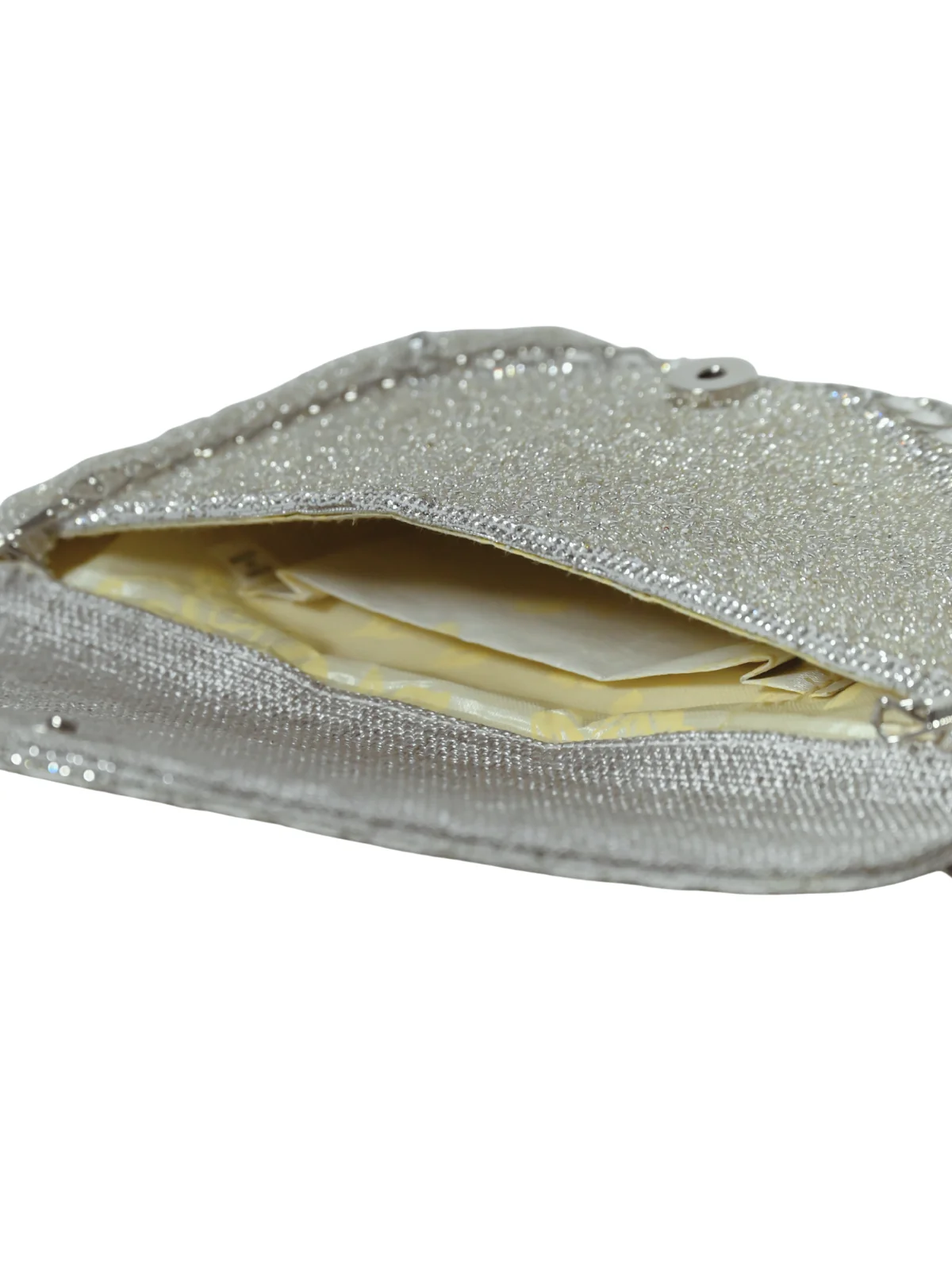Odette Silver Jute Embellished Clutch For Women - Image 9