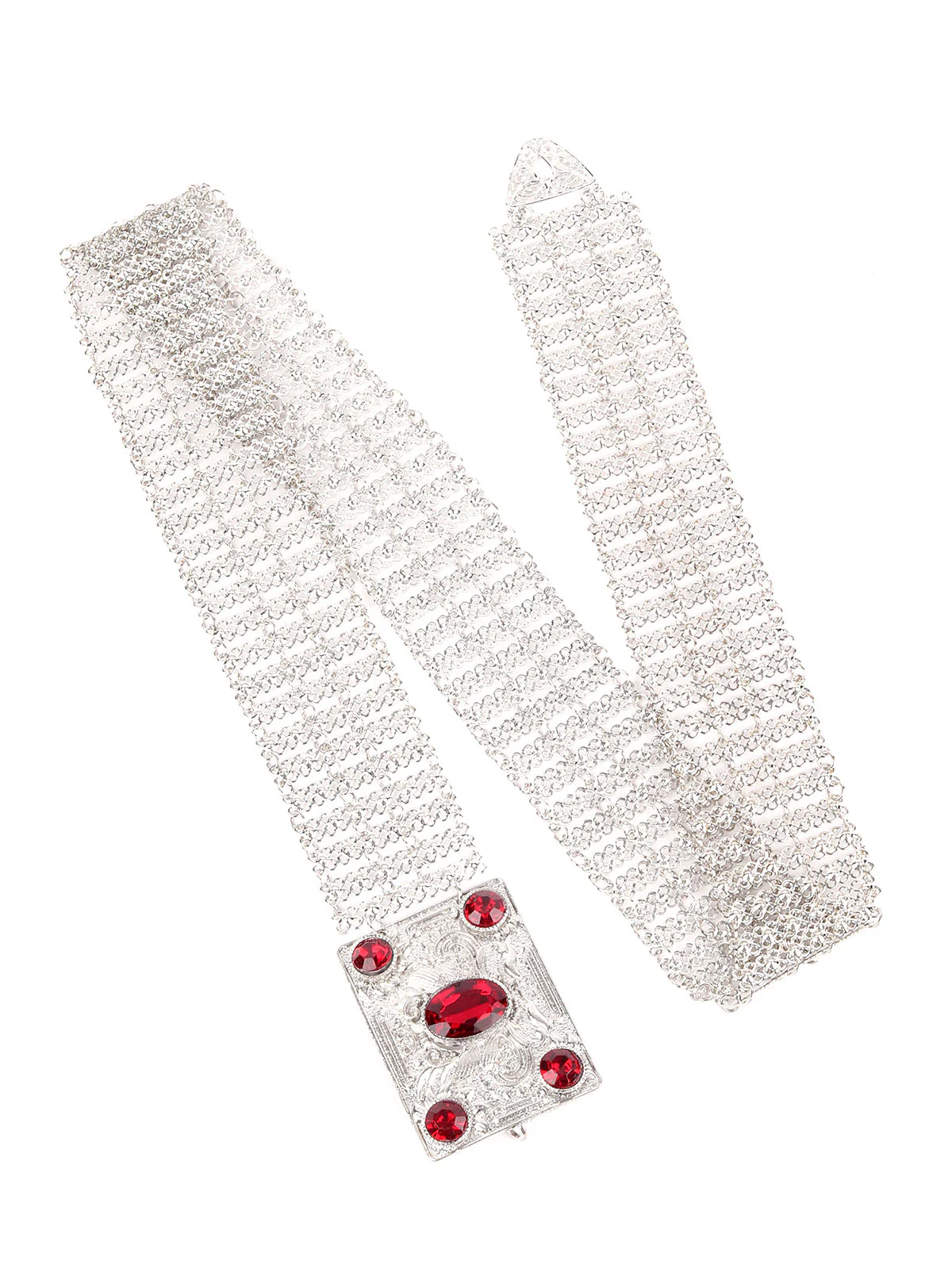 Odette Silver Metal Embellished Waist Belt for Women - Image 5
