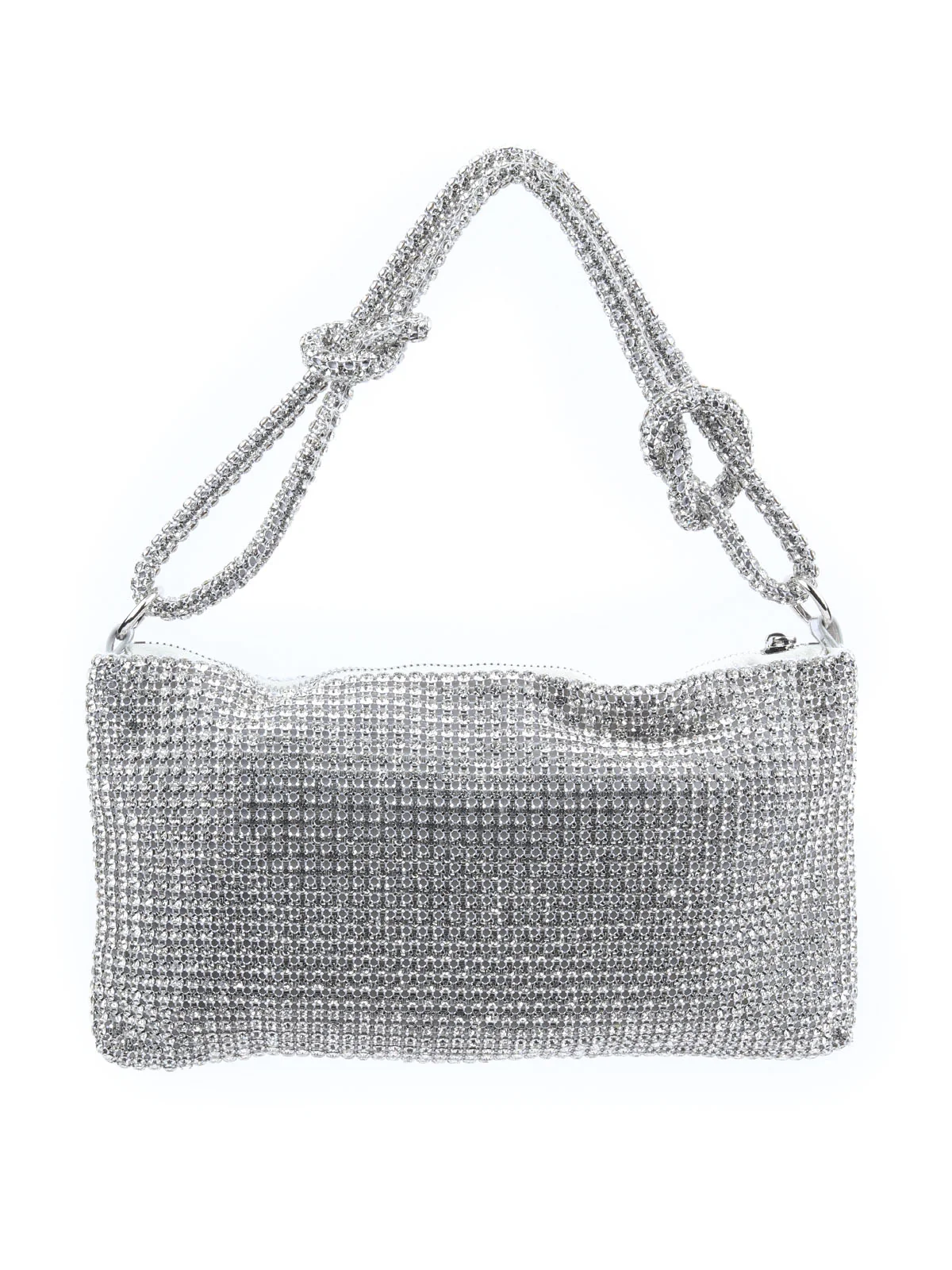 Odette Silver Polyester Embellished Clutch For Women - Image 5