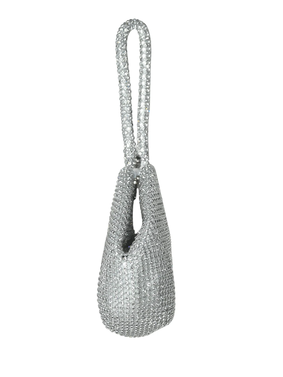 Odette Silver Silk Blend Embellished Potli For Women - Image 3