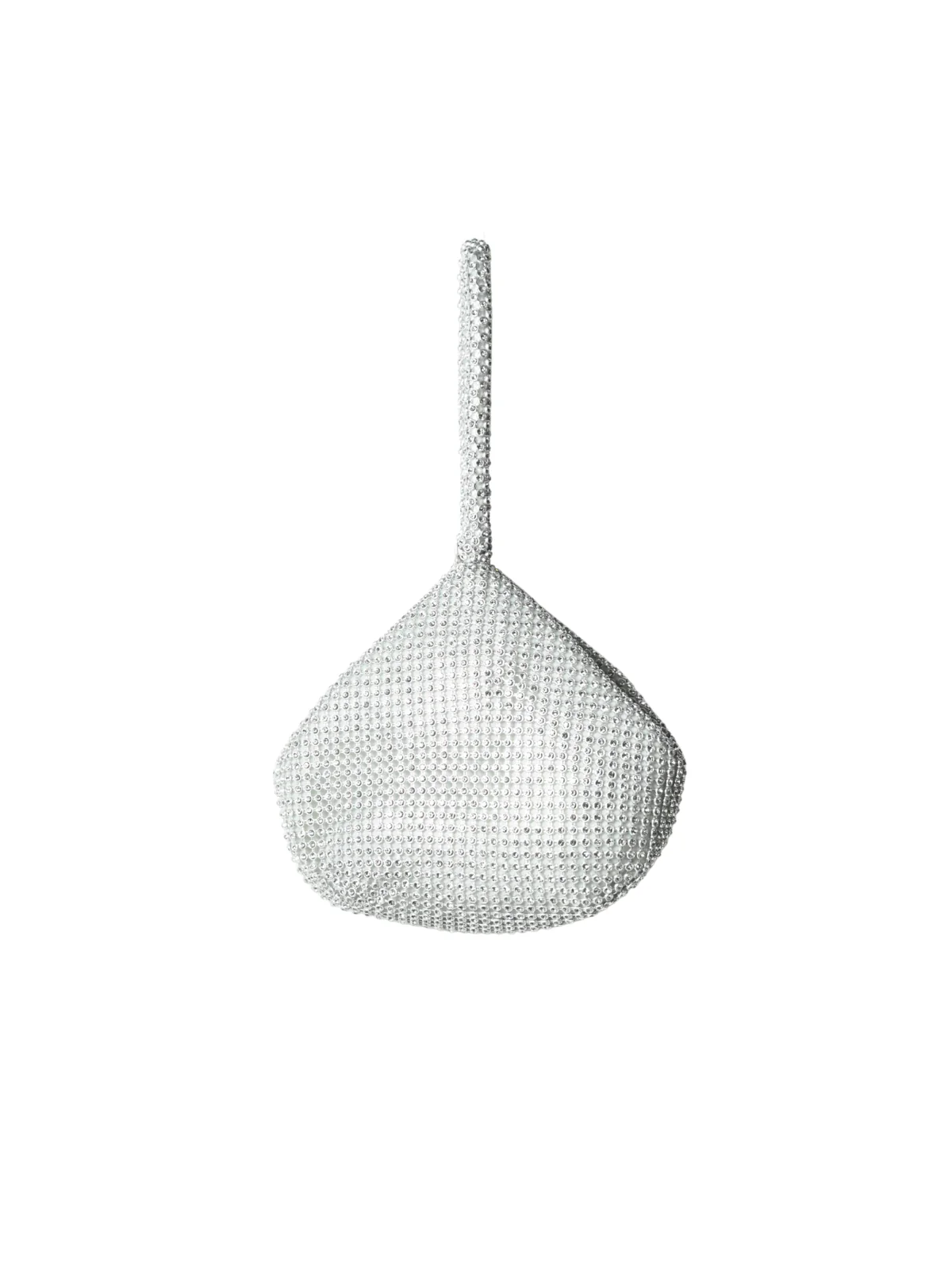 Odette Silver Silk Blend Embellished Potli For Women - Image 4
