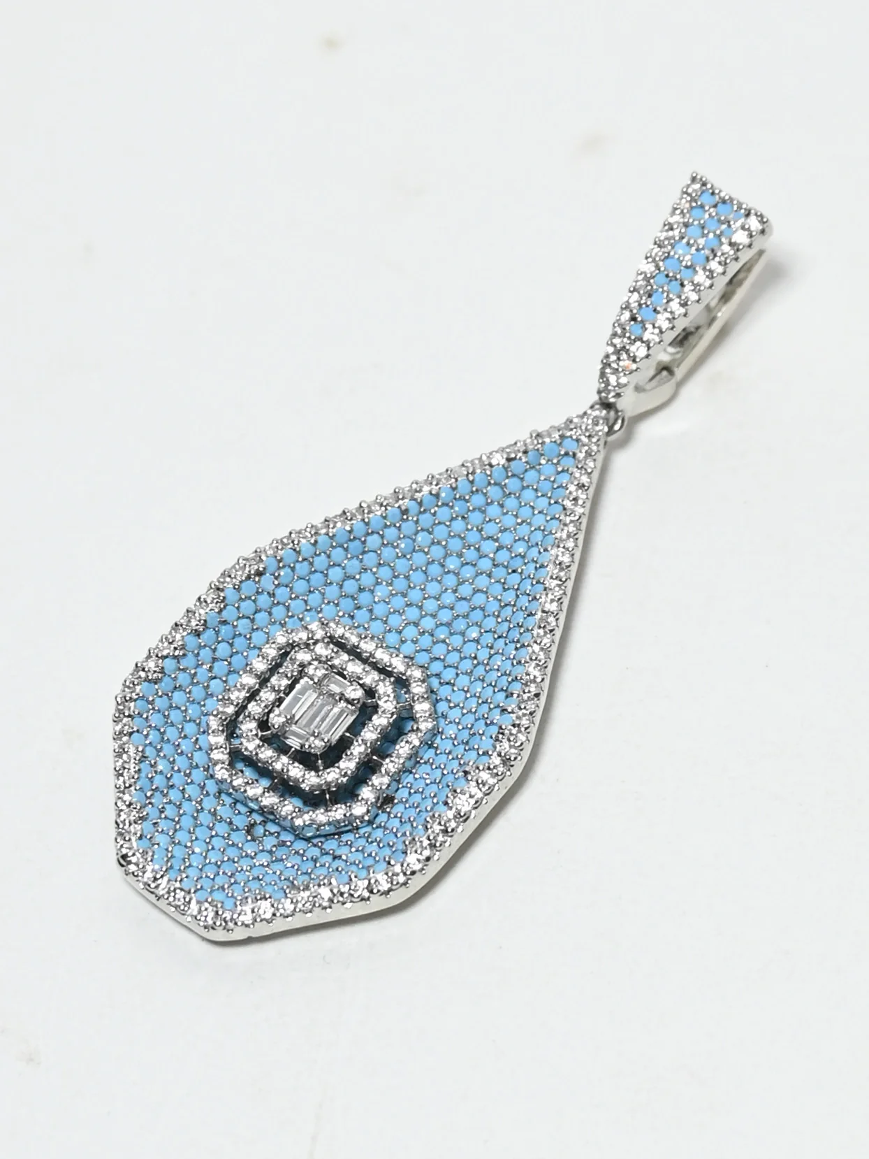 Odette Sky Blue Alloy Stone Earrings For Women - Image 6