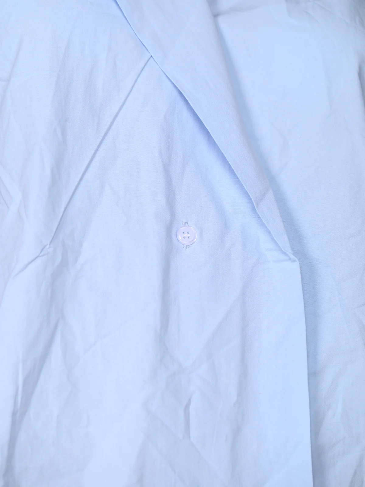 Odette Sky Blue Cotton Solid Shirt For Women - Image 4