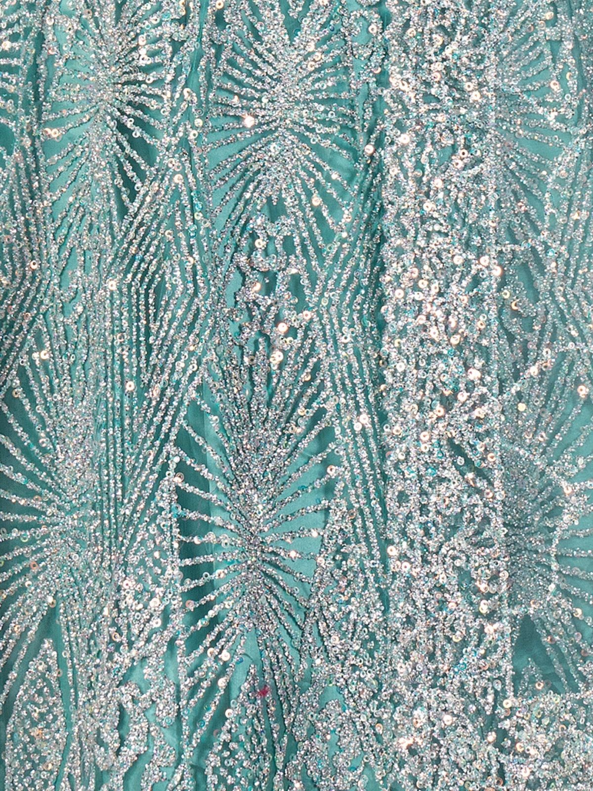 Odette Sky Blue Net Embellished Semi Stitched Lehenga For Women - Image 6
