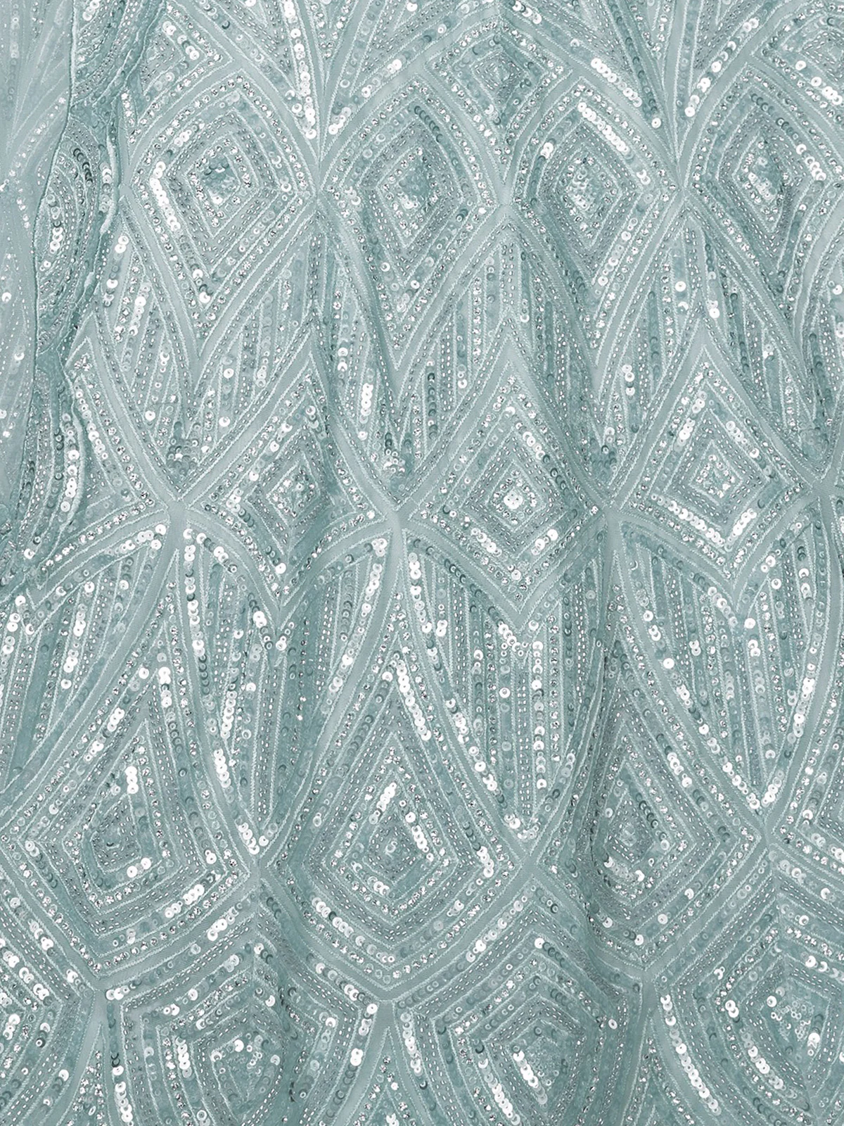 Odette Sky Blue Net Embellished Semi Stitched Lehenga With Unstitched Blouse for Women - Image 5