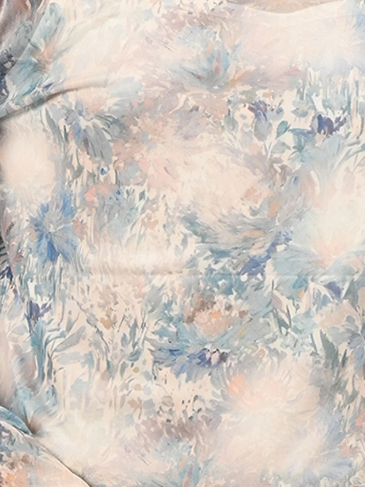 Odette Sky Blue Net Printed Top For Women - Image 6