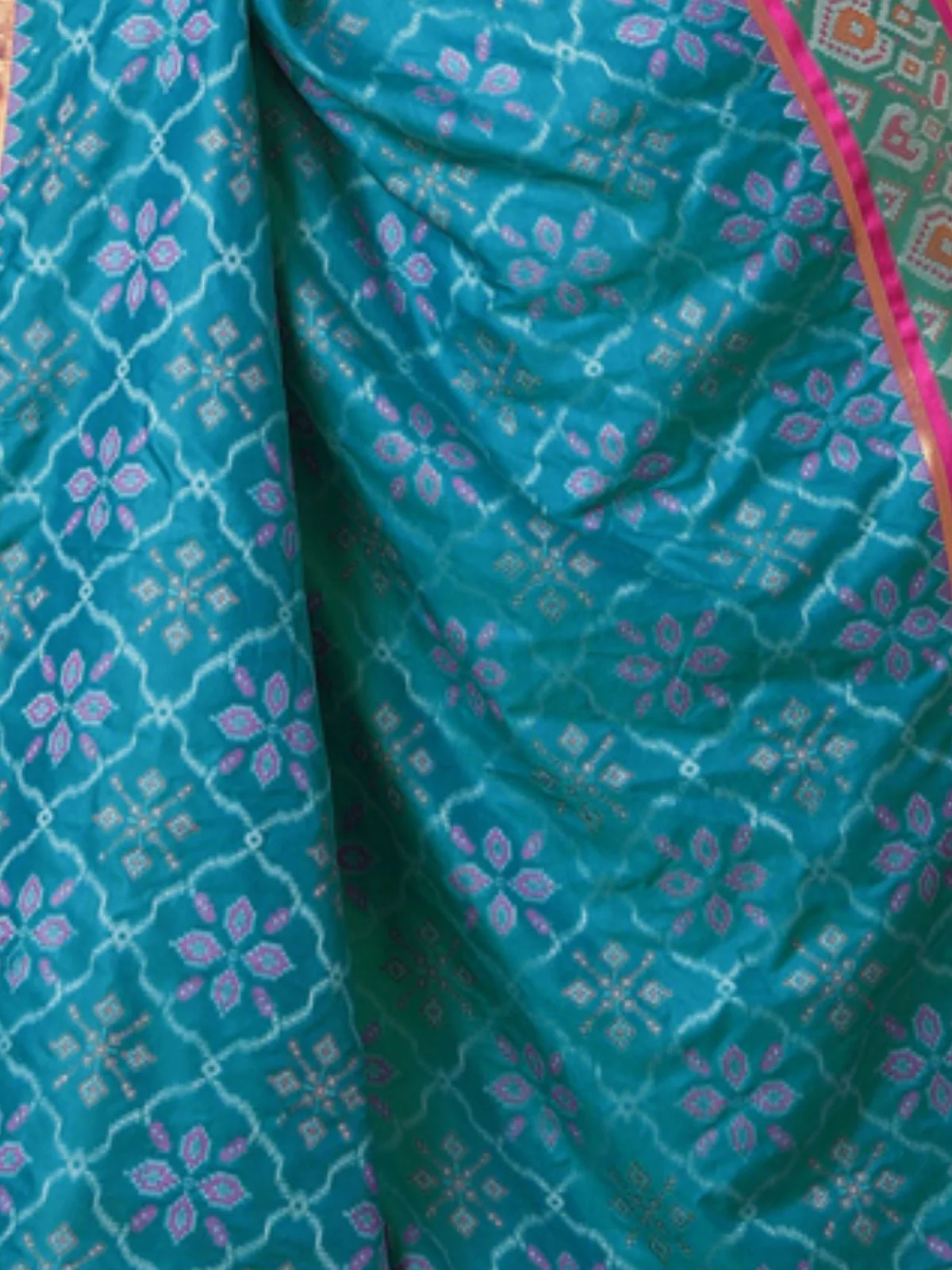 Odette Sky Blue Silk Woven Saree For Women - Image 6