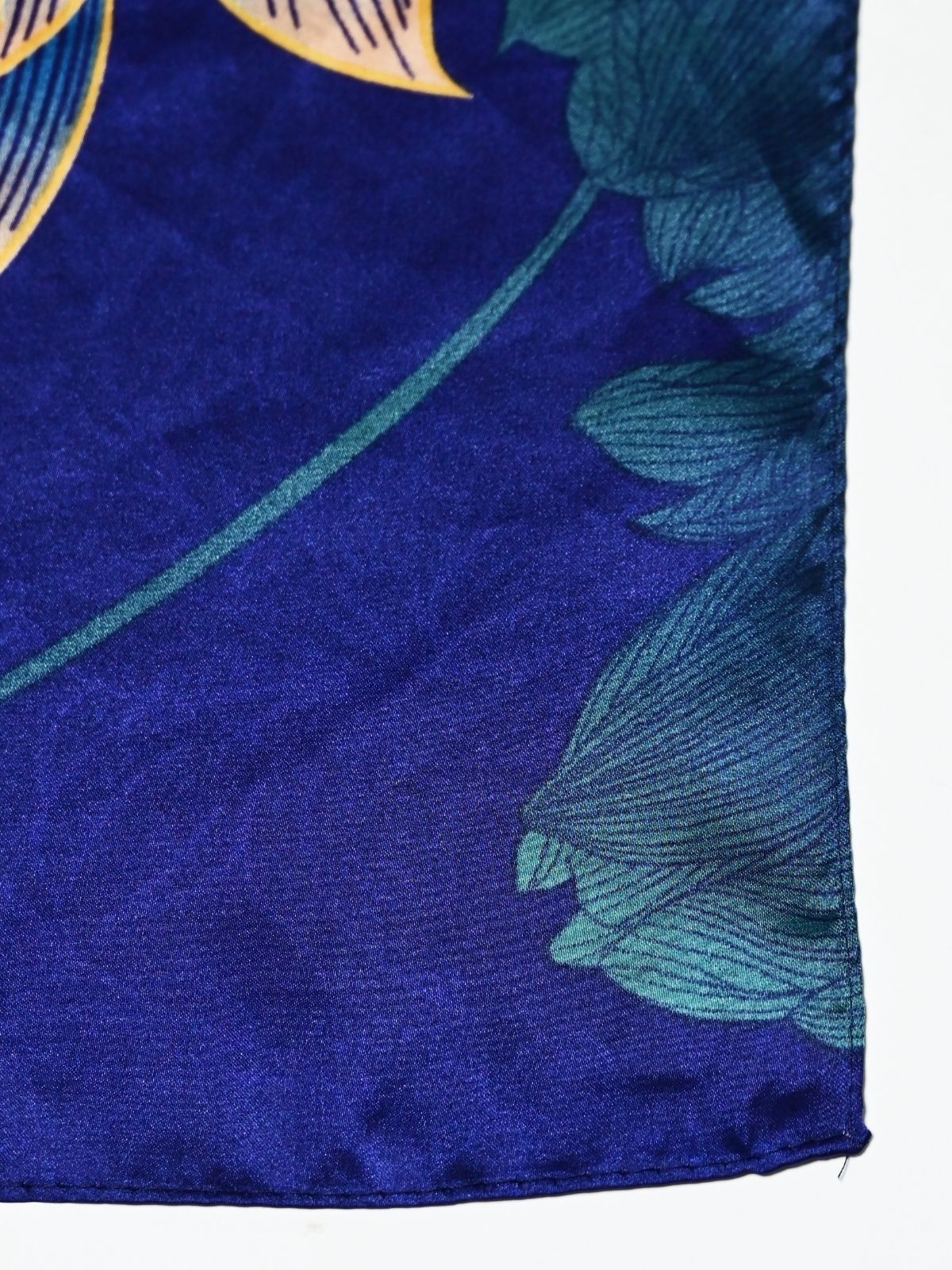 Odette Violet Printed Satin Scarf For Women - Image 4
