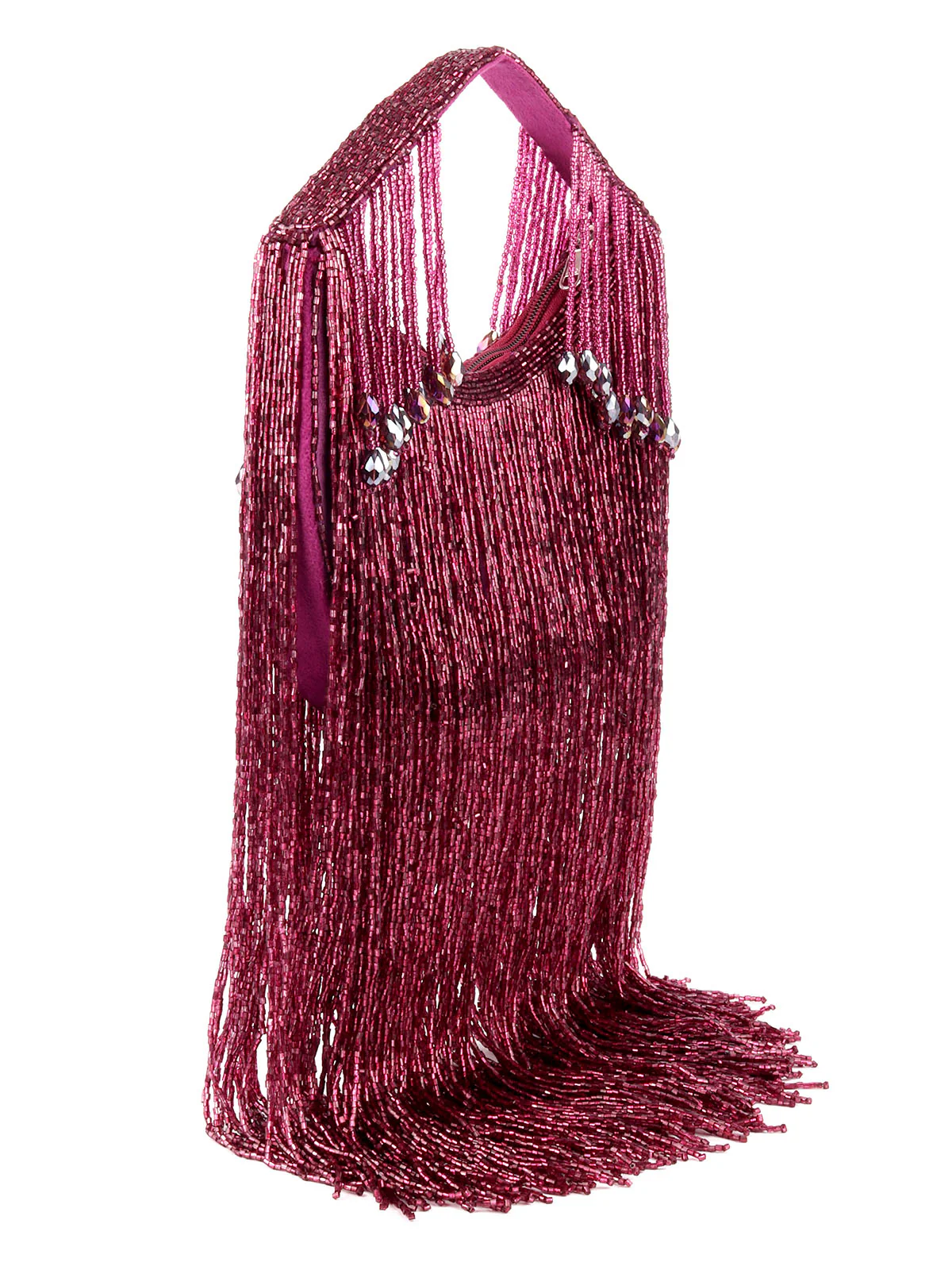 Odette Violet Tassels Embellished Clutch For Women - Image 4