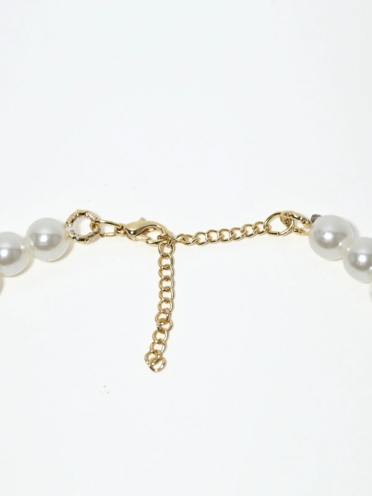 Odette White Alloy Beaded Pearl And Stone Embellished Neckpiece For Women - Image 5