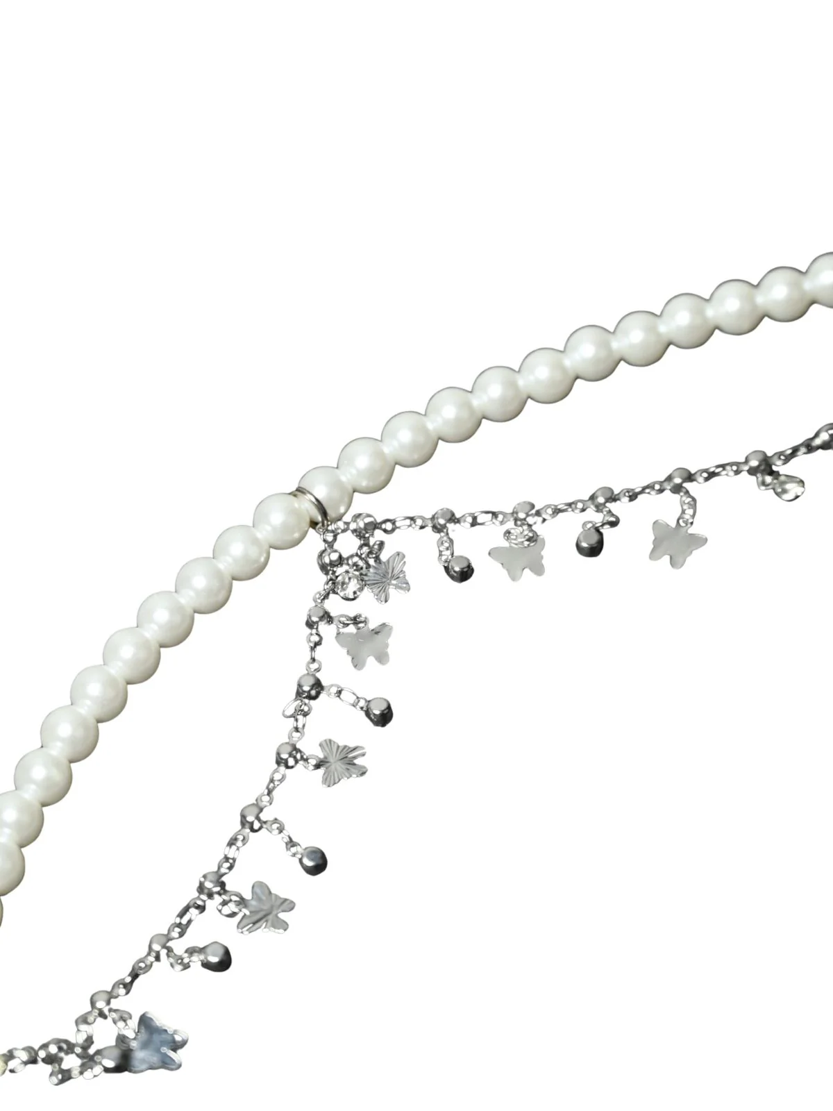 Odette White Alloy Embellished Belt For Women - Image 4