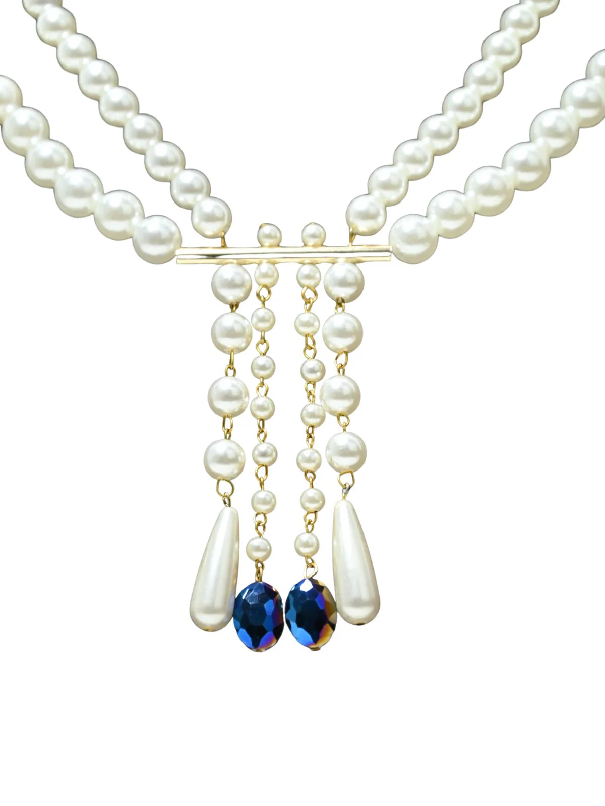 Odette White Alloy Embellished Neckpiece For Women - Image 4