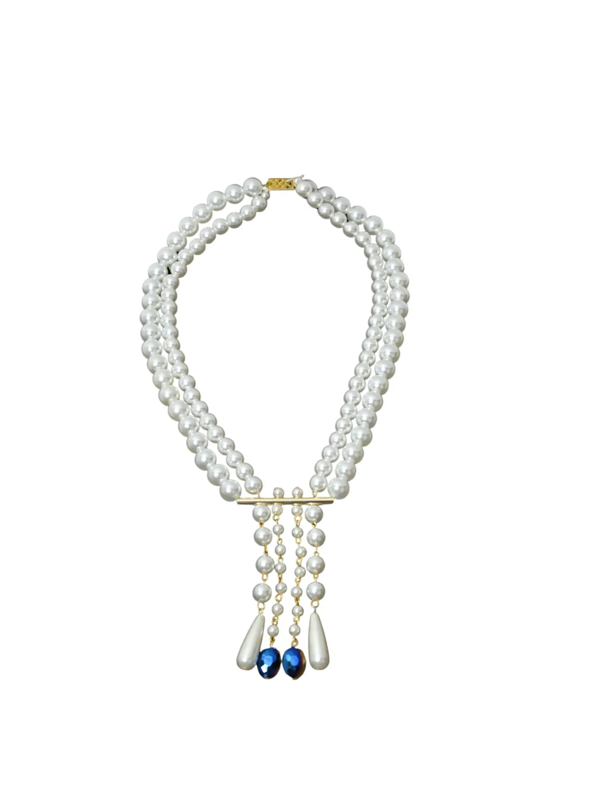 Odette White Alloy Embellished Neckpiece For Women - Image 6